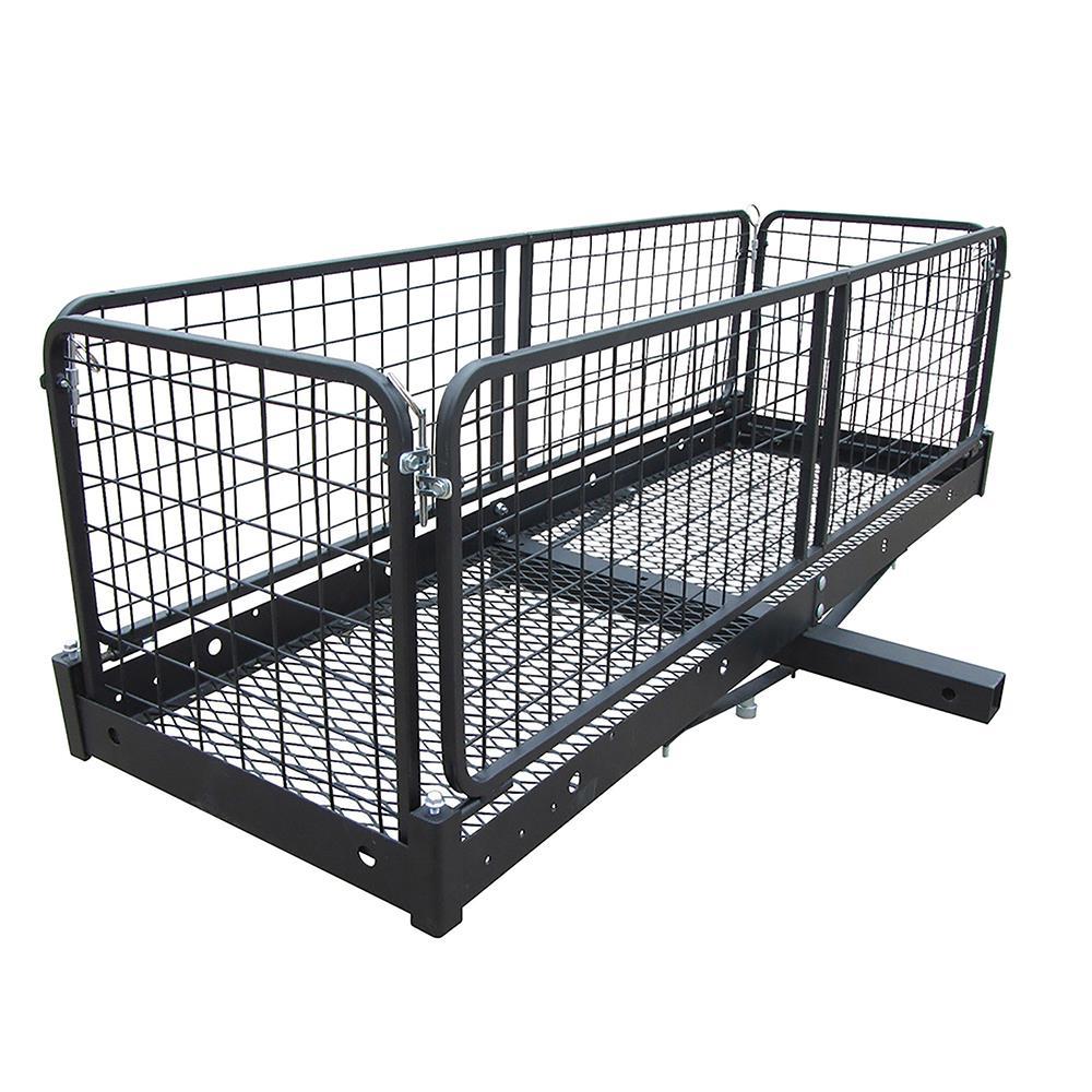 Erickson Black Steel Folding Cargo Carrier with Sides, 500 lb Capacity