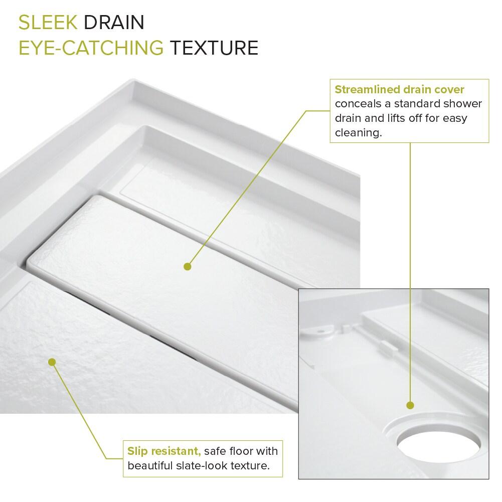 Transolid FLU6032L-31 60'' W 32'' D Rectangular Single Shower Base