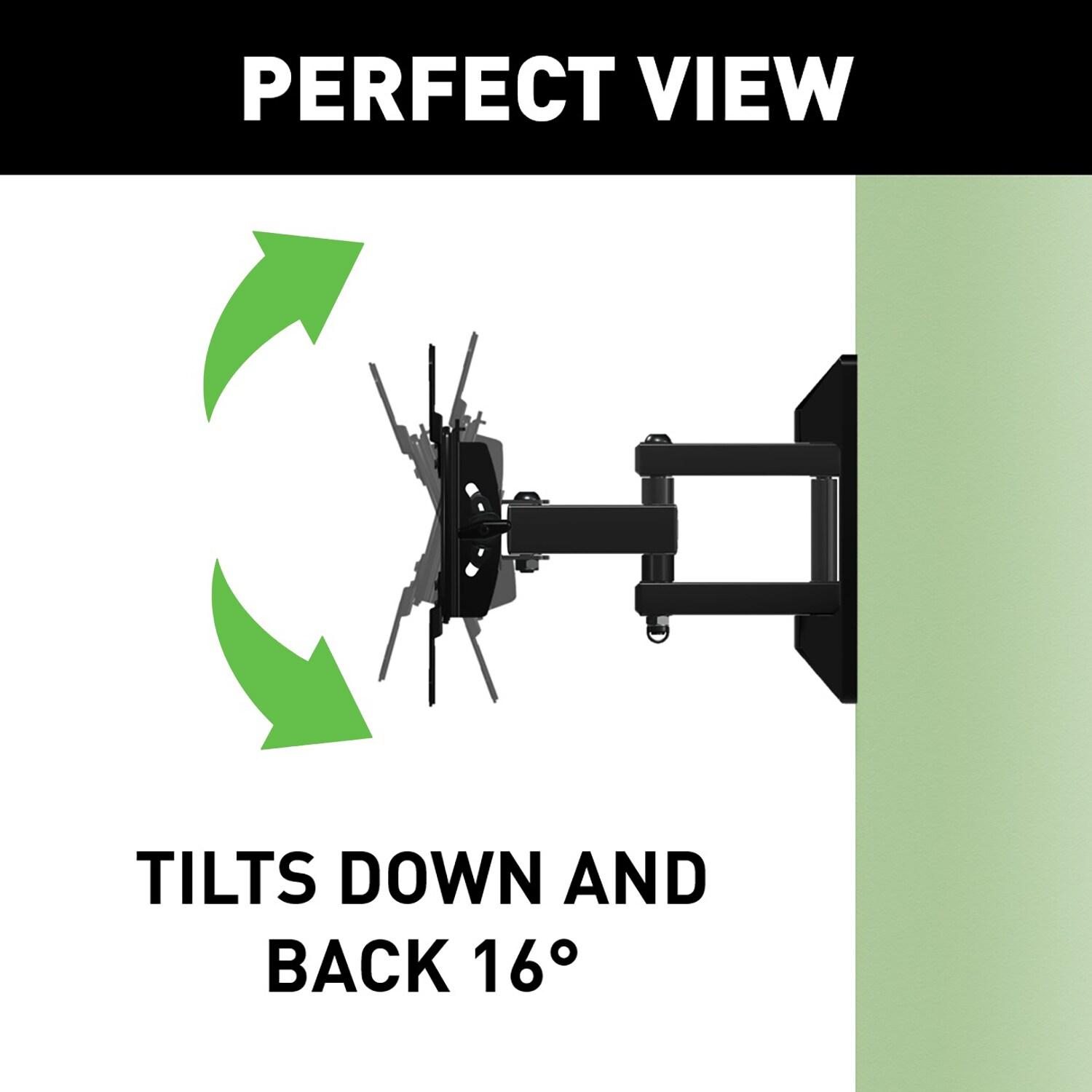 SANUS Full Motion TV Mount - Single Stud 19 to 40 inch TV Wall Mount Tilts, Extends & Swivels - Easy DIY Install Includes All Hardware & Post Install Leveling - Great for Corners