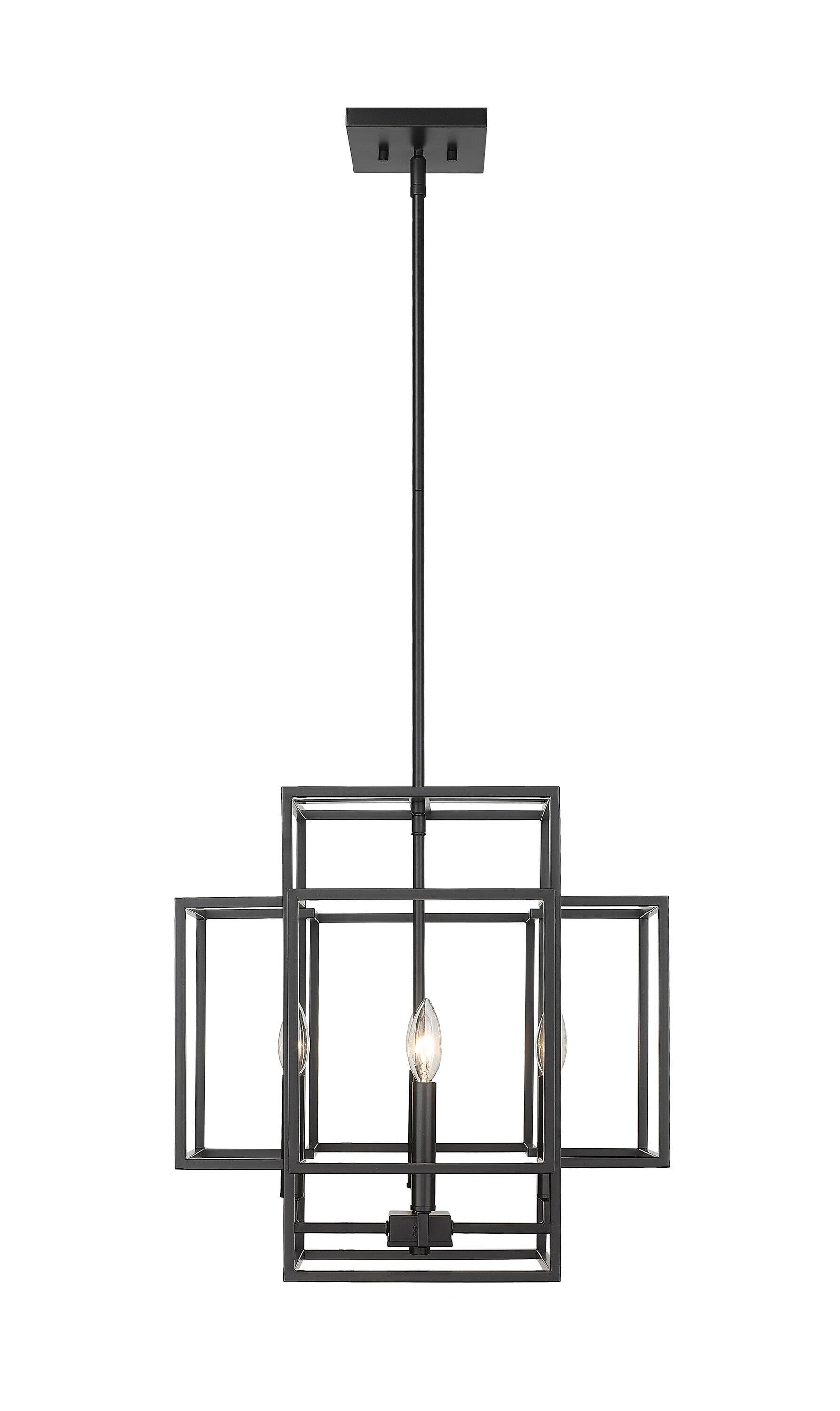 Z-Lite Titania 4 - Light Chandelier in  Matte Black