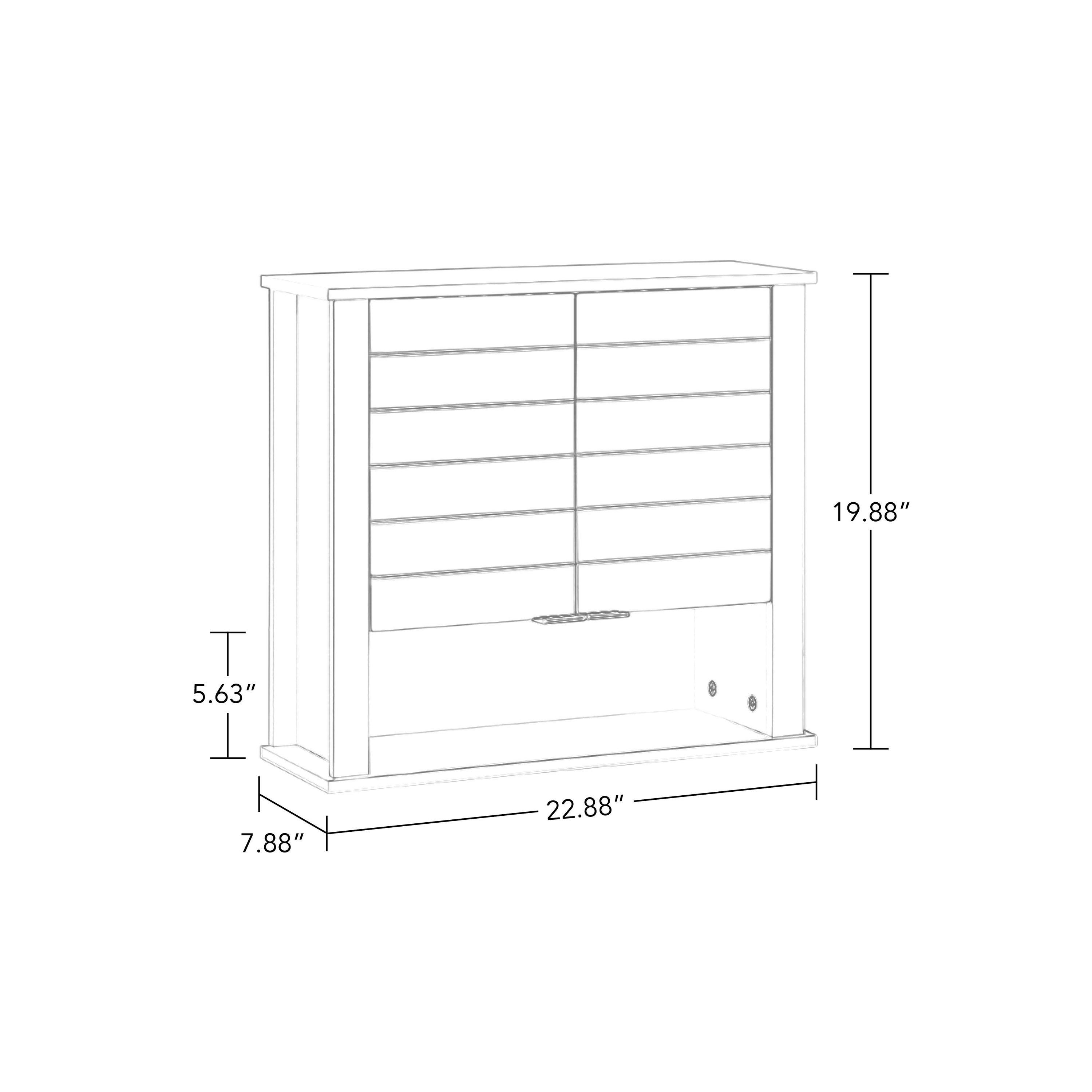 RiverRidge Home RiverRidge Madison Two-Door Bathroom and Laundry Wall Mount Storage Medicine Cabinet with Fixed and Adjustable Shelf