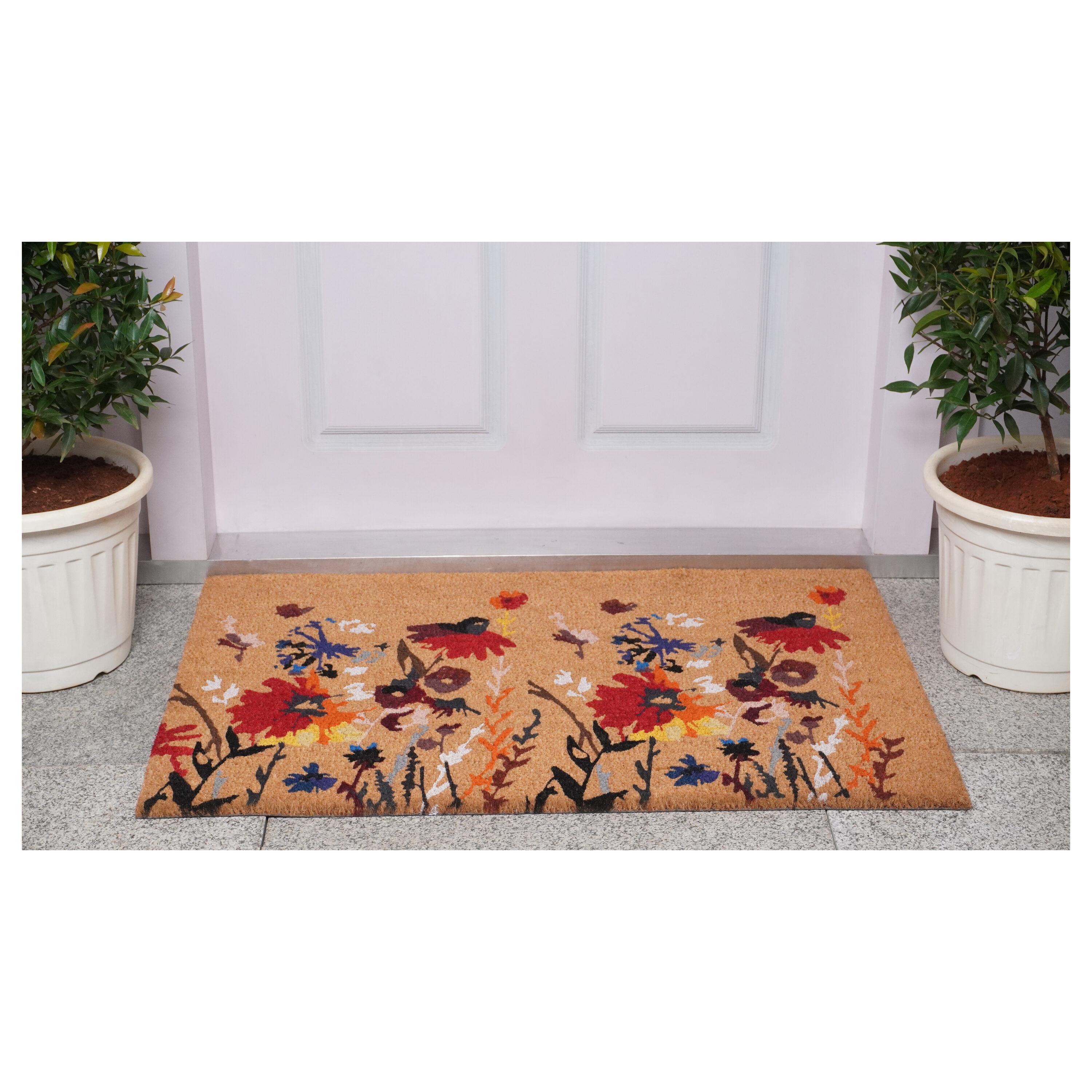 Calloway Mills Floral Non-Slip Indoor Outdoor Door Mat & Reviews | Birch Lane