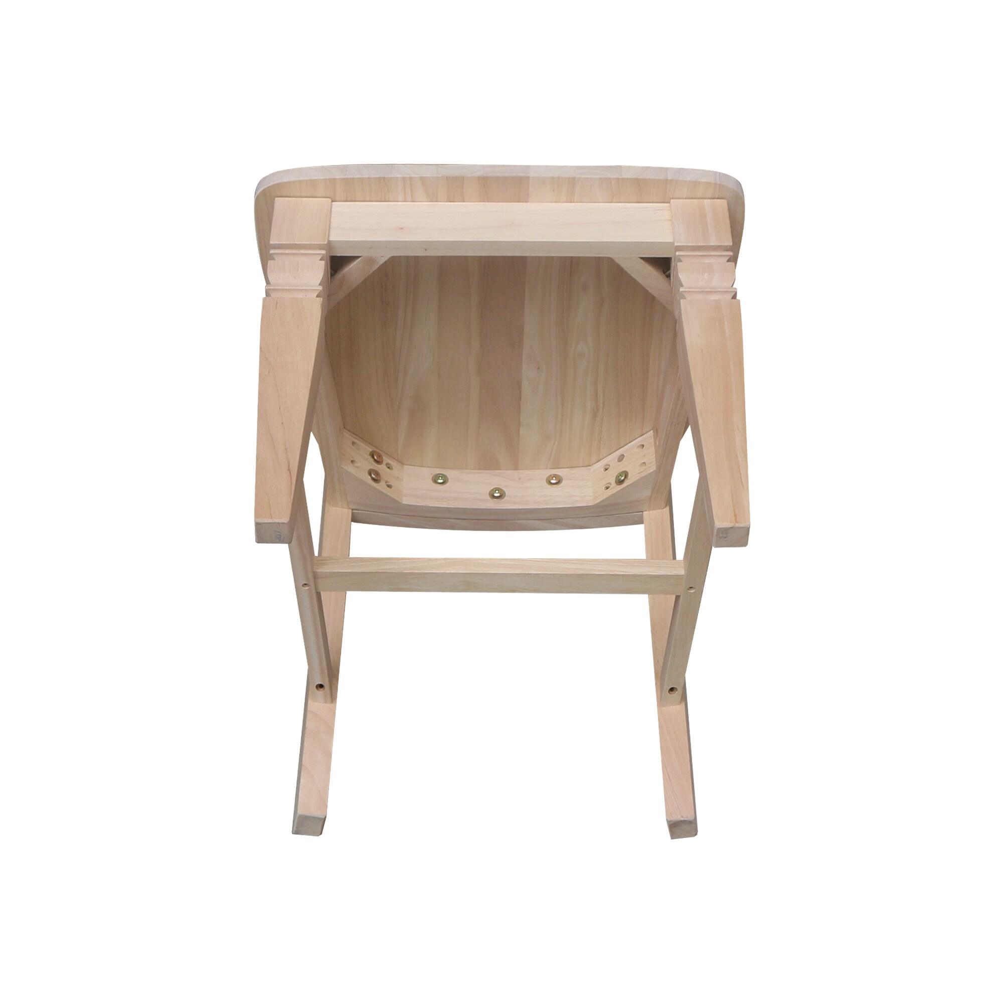 Set of Two Java Chairs with Solid Wood Seats