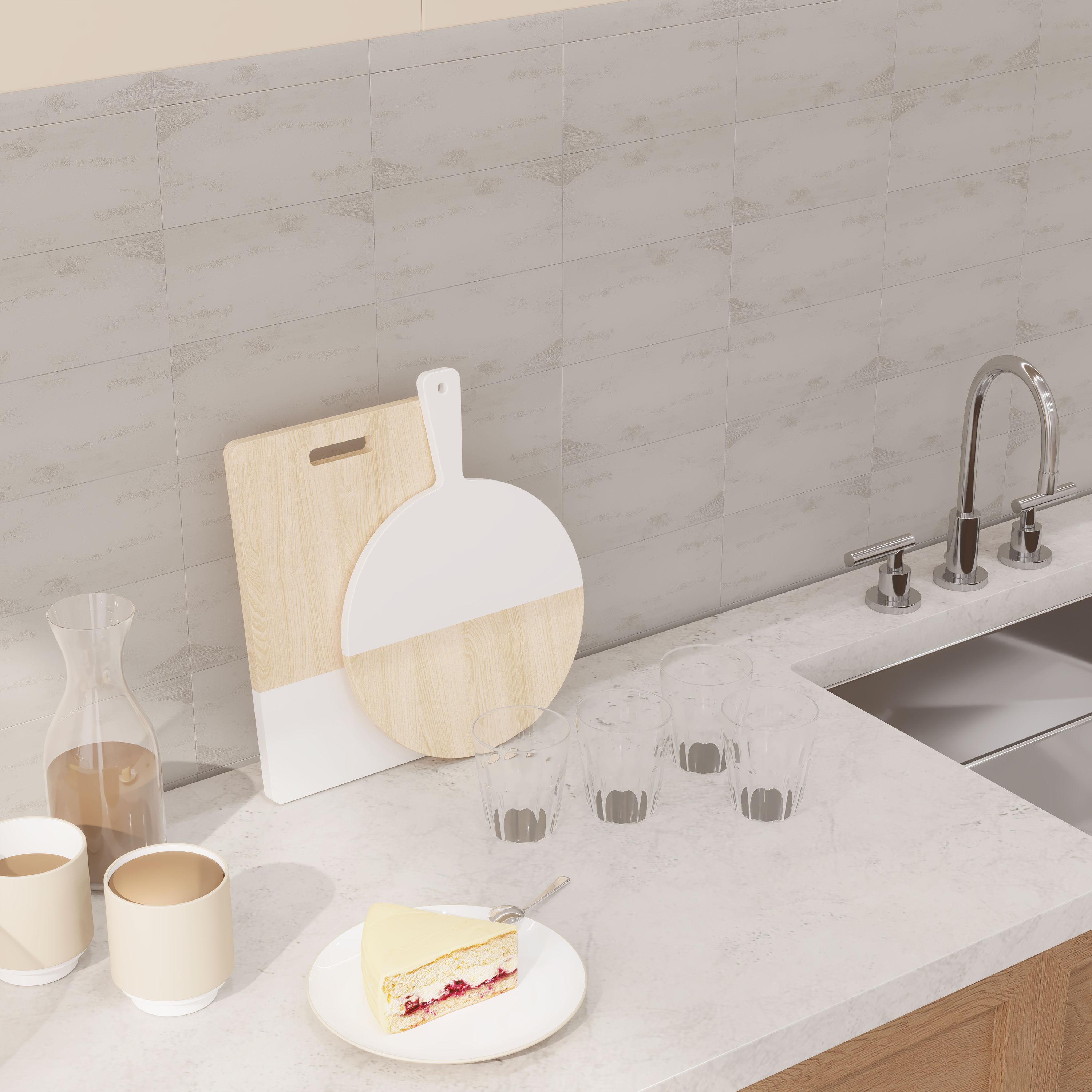 4'' W x 8'' L PVC Peel and Stick Subway Tile