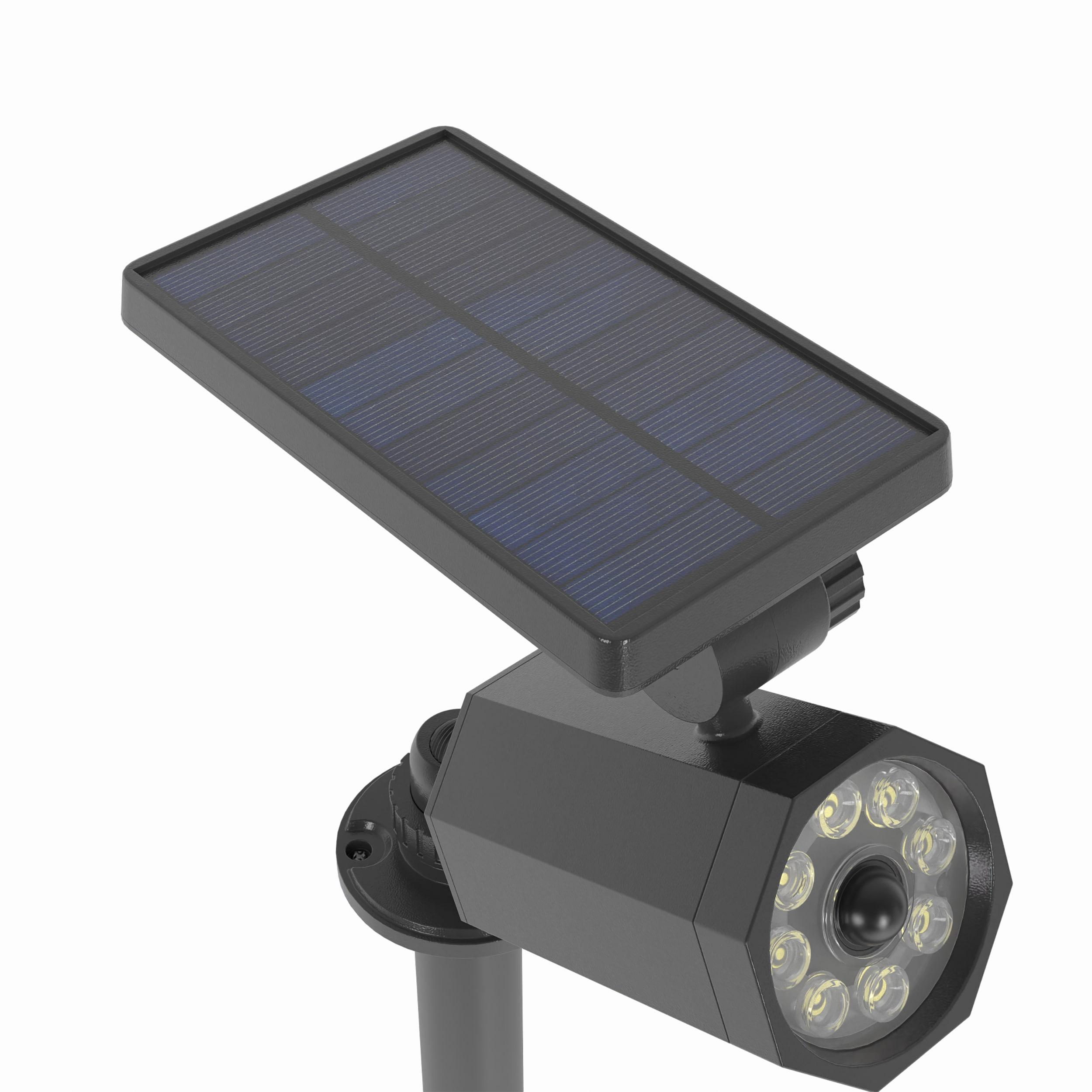 LED Solar Powered Dusk to Dawn Outdoor Security Spotlight with Motion Sensor and Timer