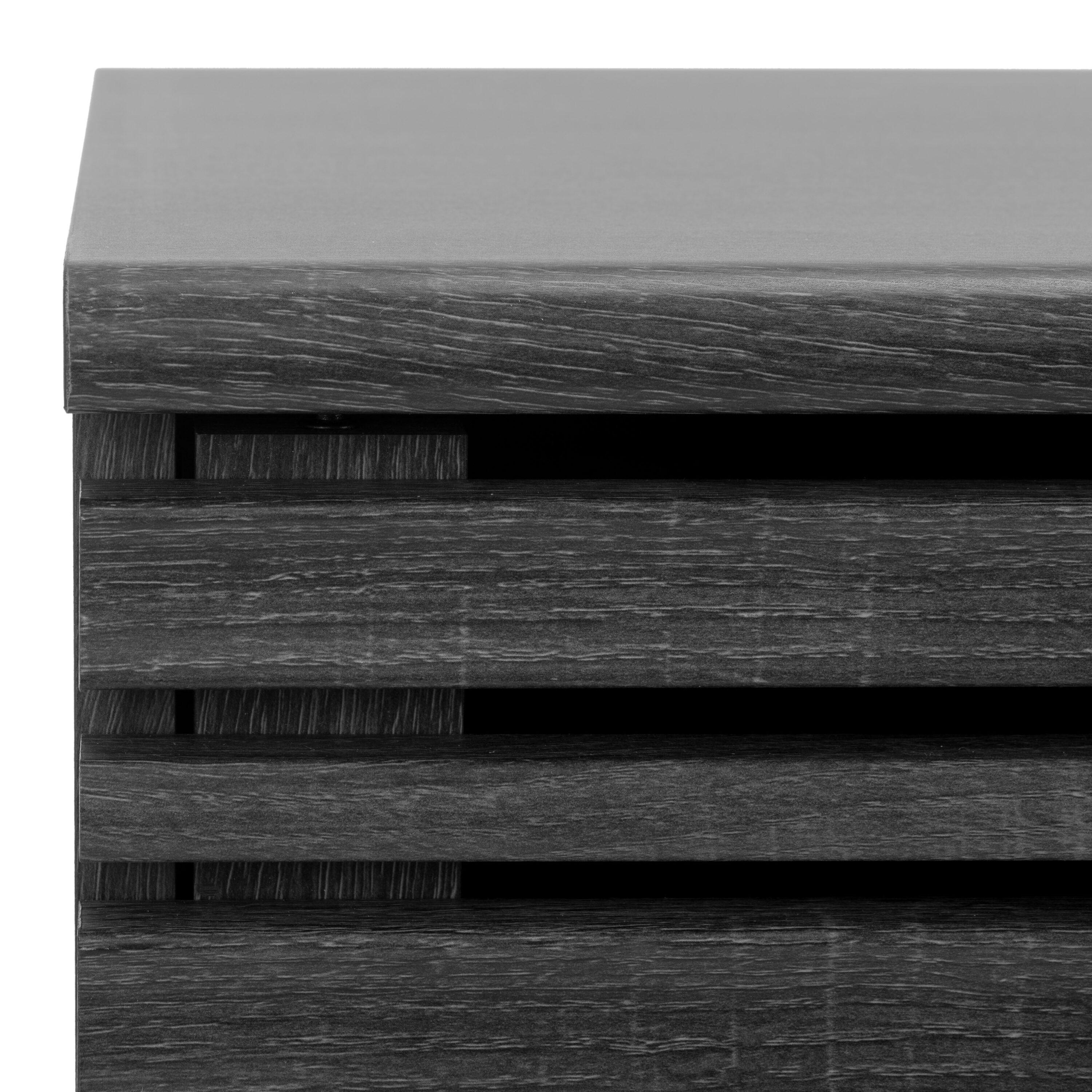 Aurelio 1 Shelf Media Stand - Distressed Black - Safavieh