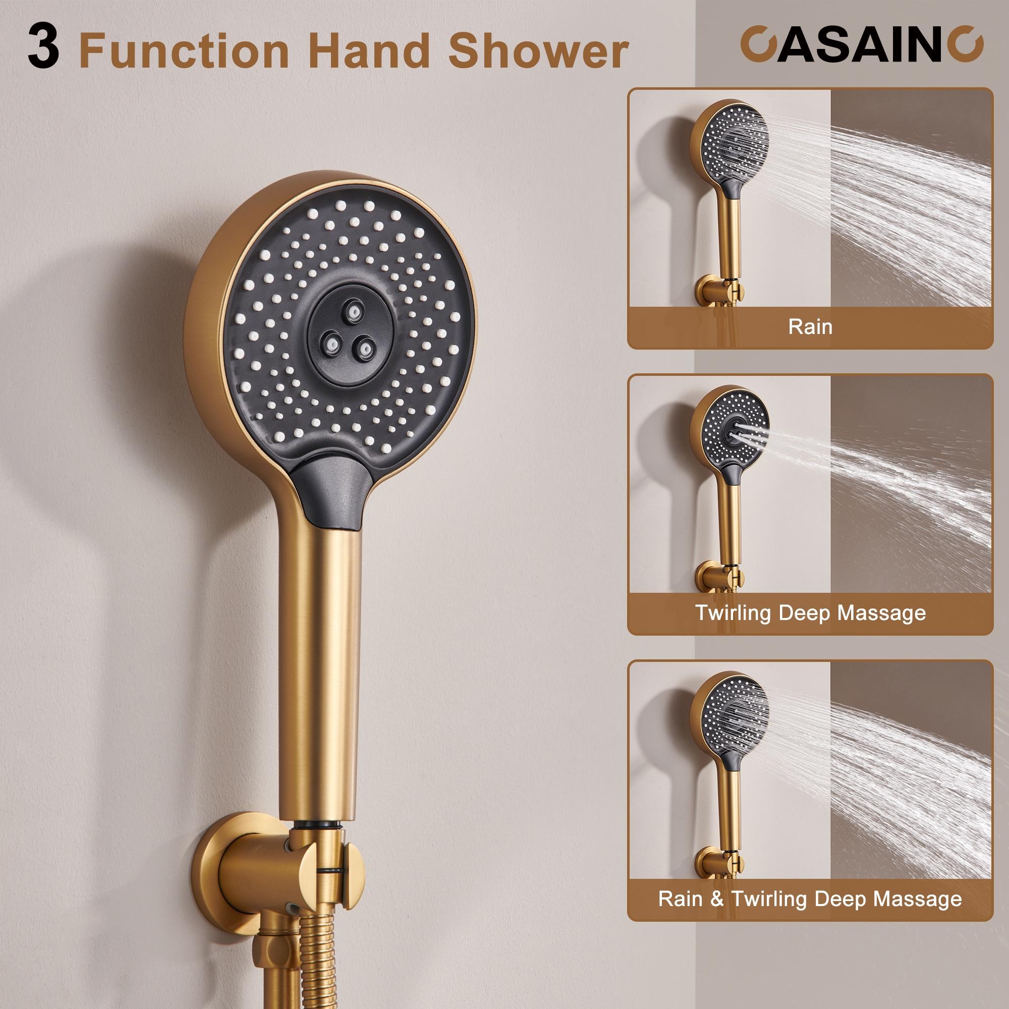 Cascade Bliss Thermostatic Rainfall Shower System with Rough in-Valve