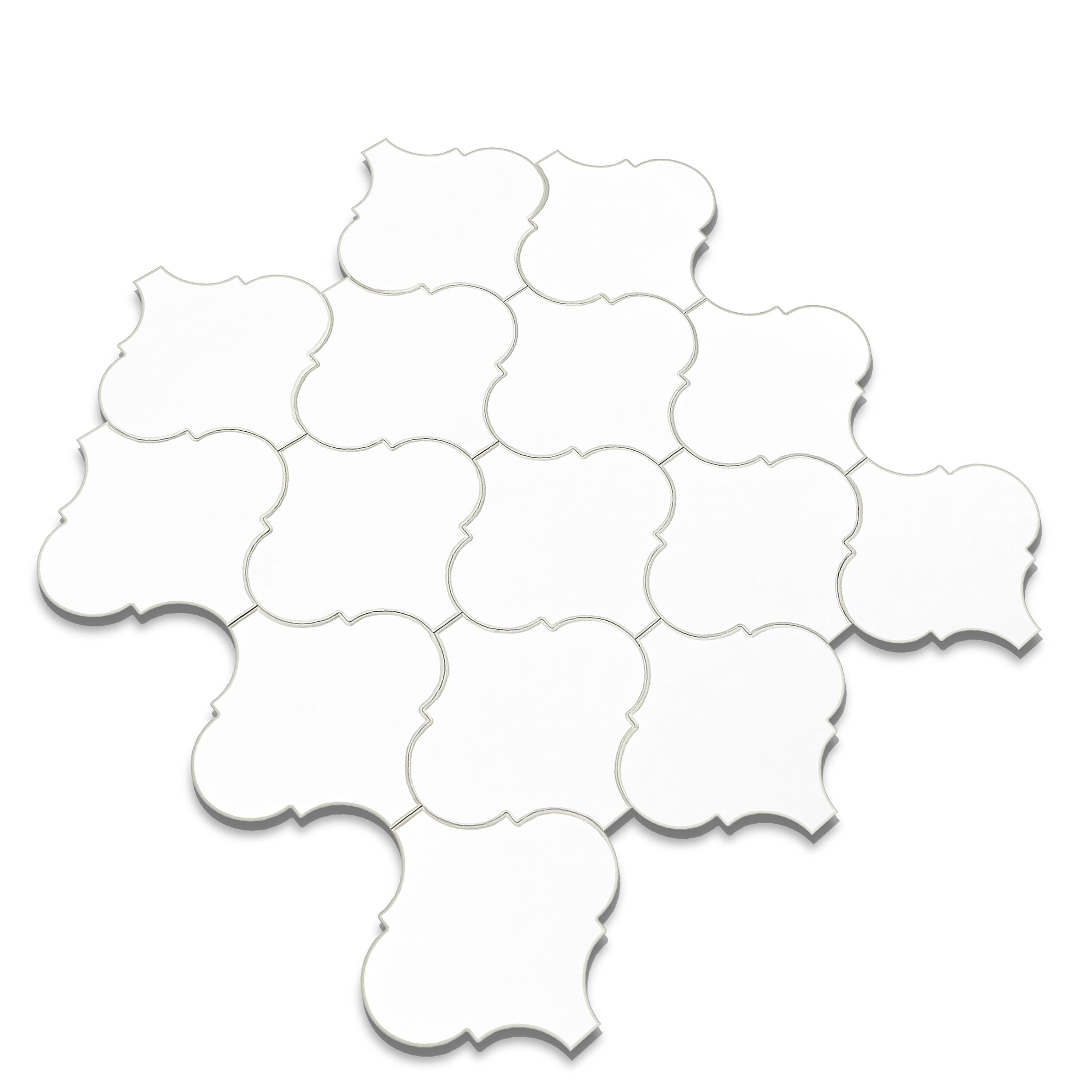 Zurich White 5'' x 5'' Marble Peel and Stick Wall Tile