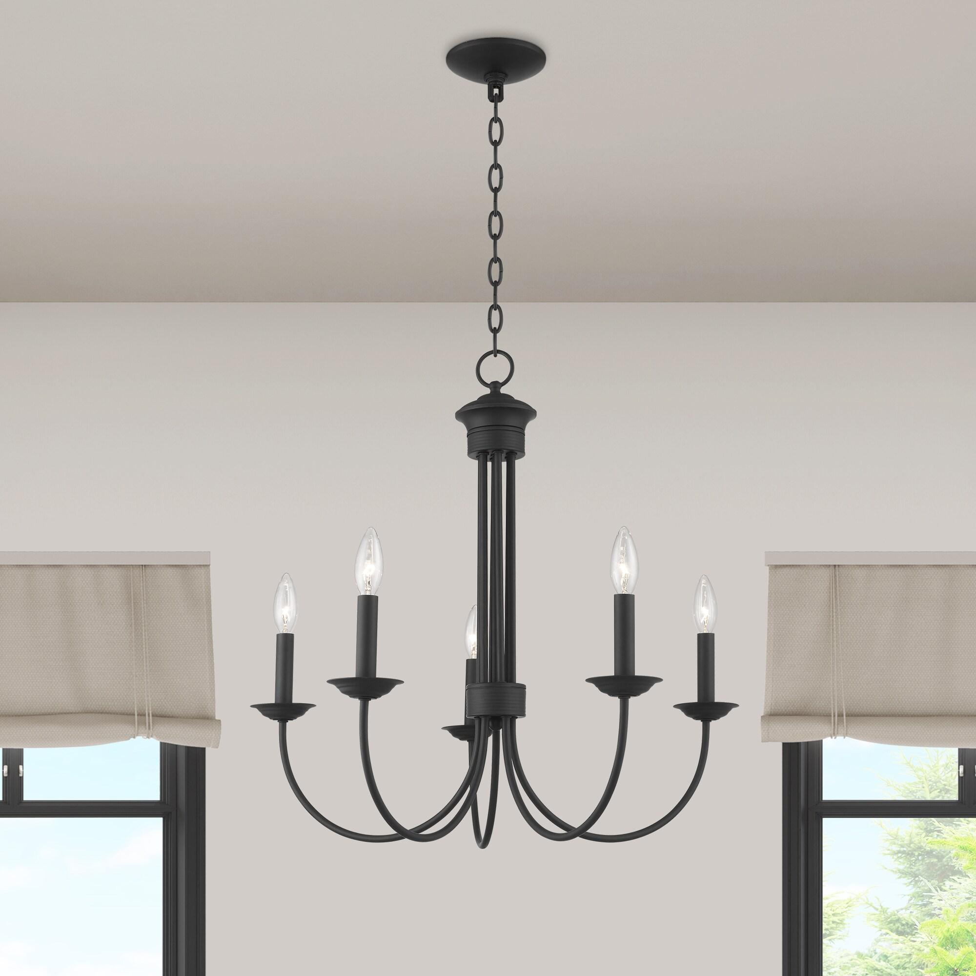 Livex Lighting Estate 5 - Light Chandelier in  Black