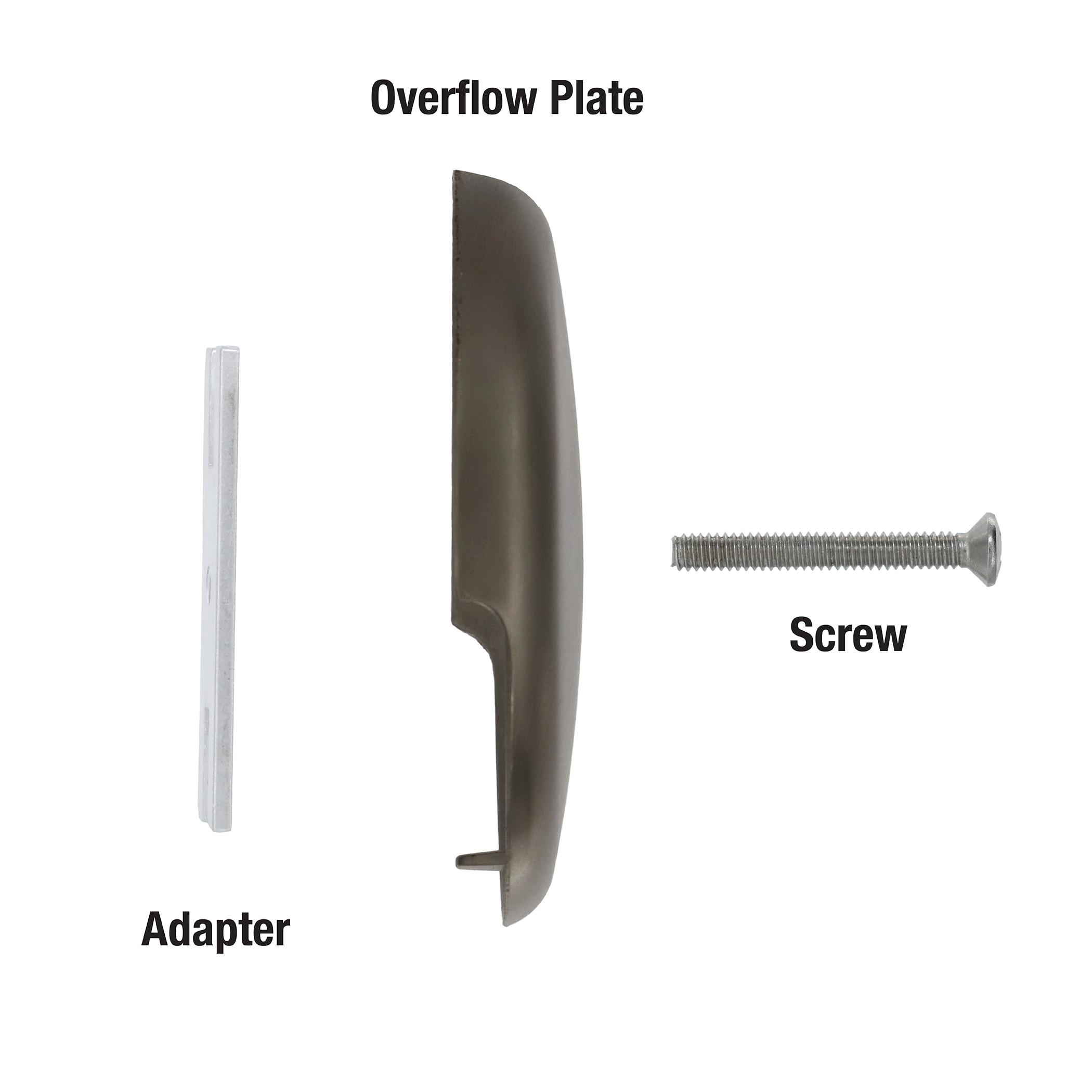 Danco Single Hole Tub Drain Overflow Plate | One Hole | Screw Included | Oil Rubbed Bronze (89473), Chrome