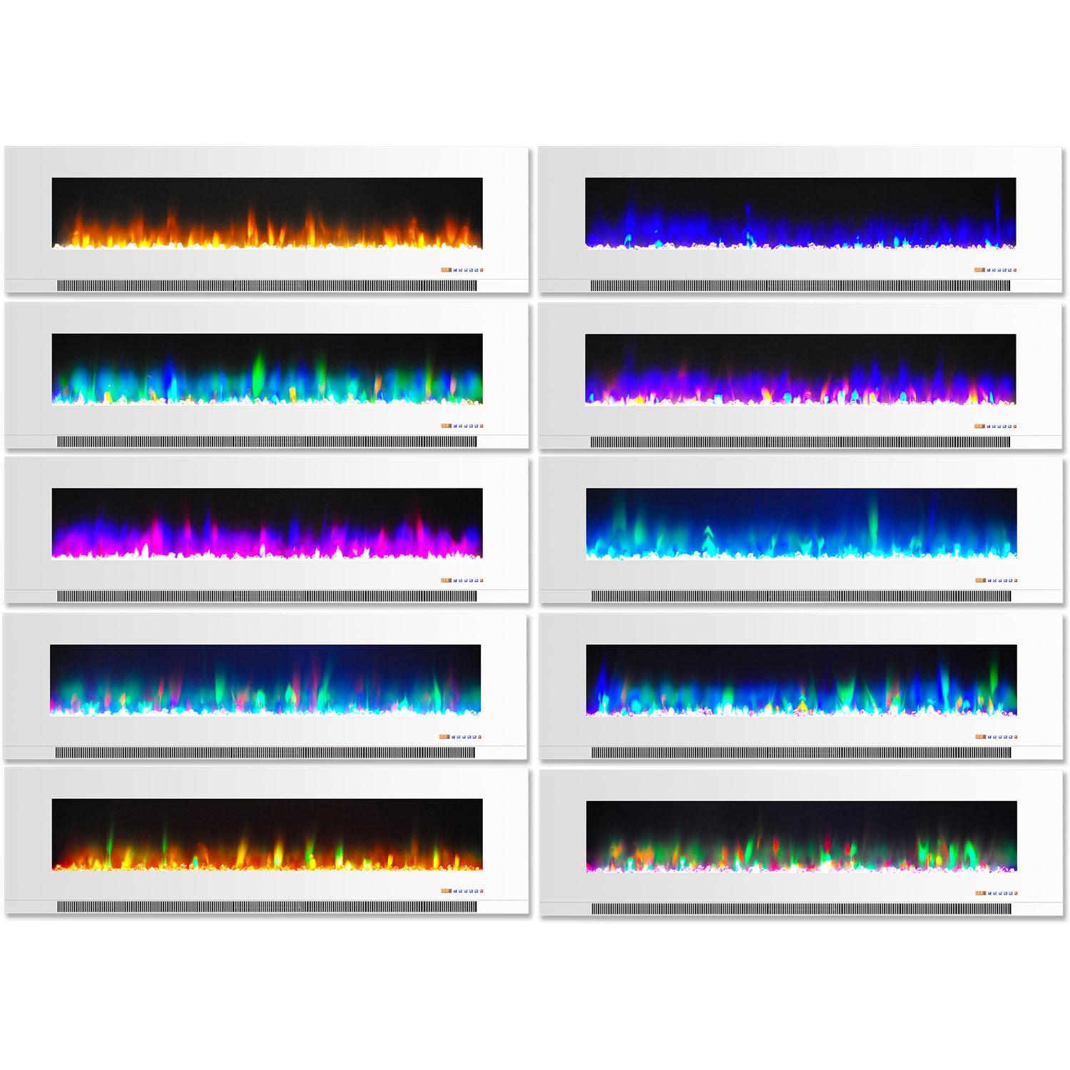Cambridge Cambridge Wall Mount Electric Fireplace Heater with Remote Control for Indoor Use in Living Room, Bedroom, Home Office