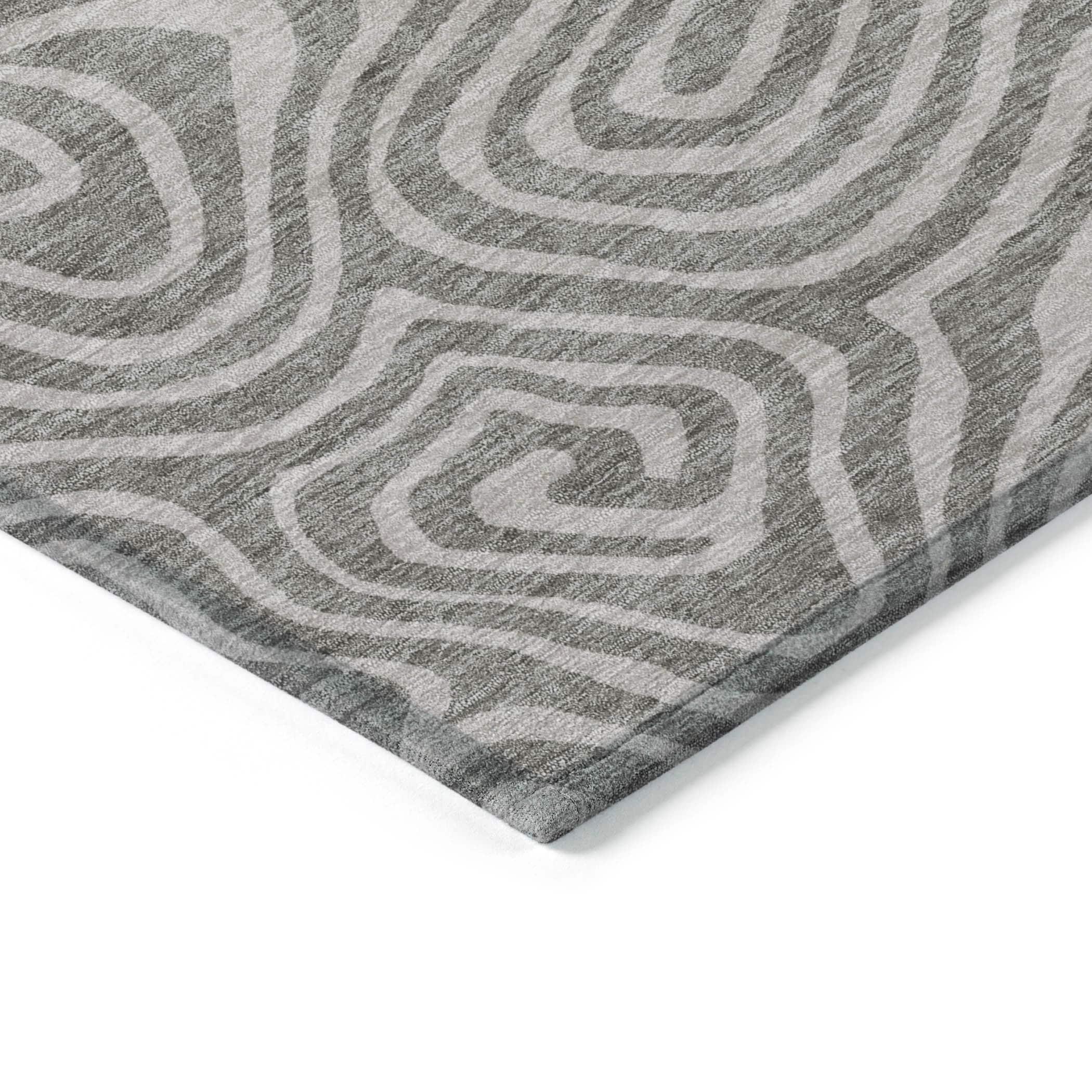 Machine Washable Indoor/Outdoor Chayden ACN1020 Gold 1'8" x 2'6" Rug