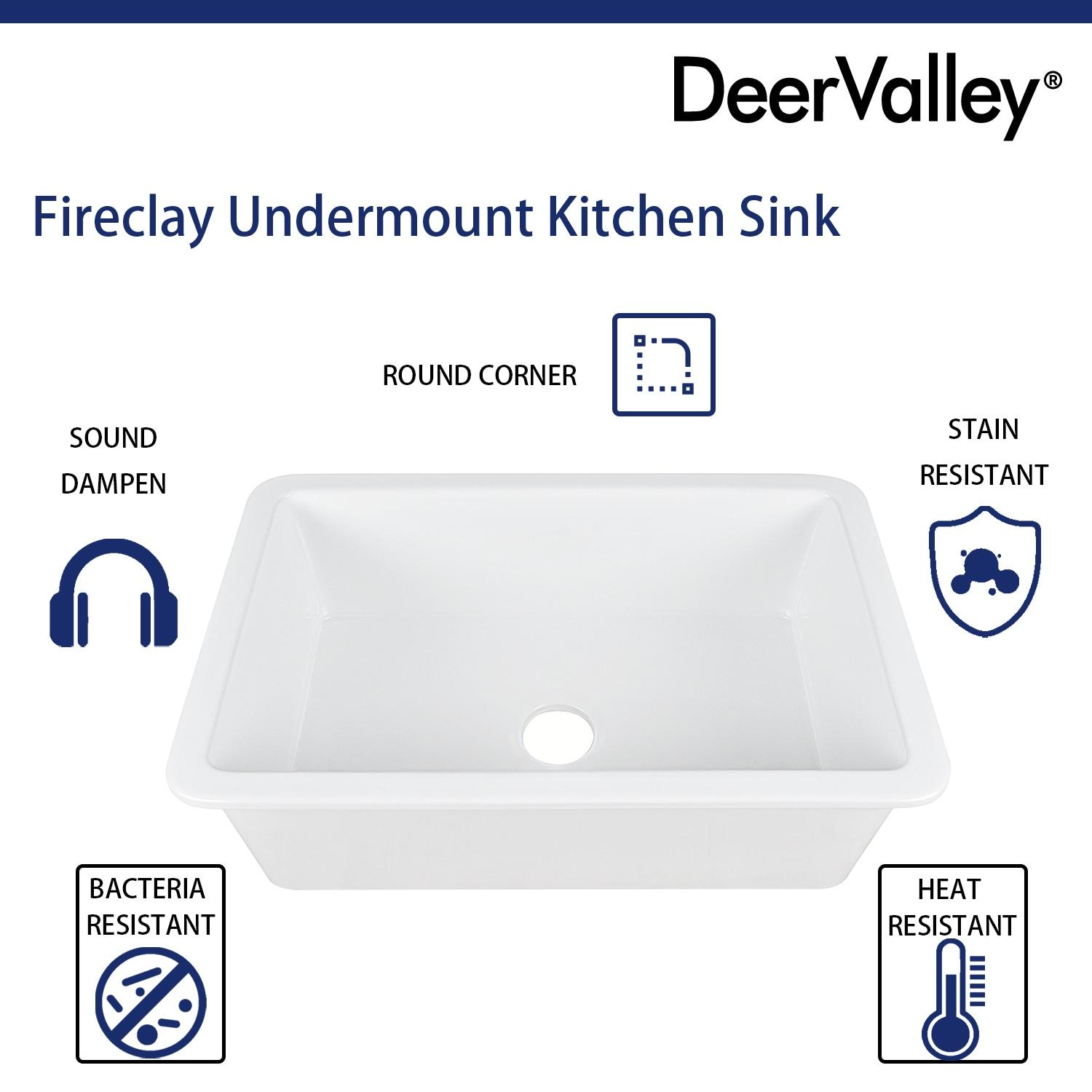 Rectangular Fireclay 32" L x 19" W Fireclay Undermount Kitchen Sink with Basket Strainer and Sink Grid