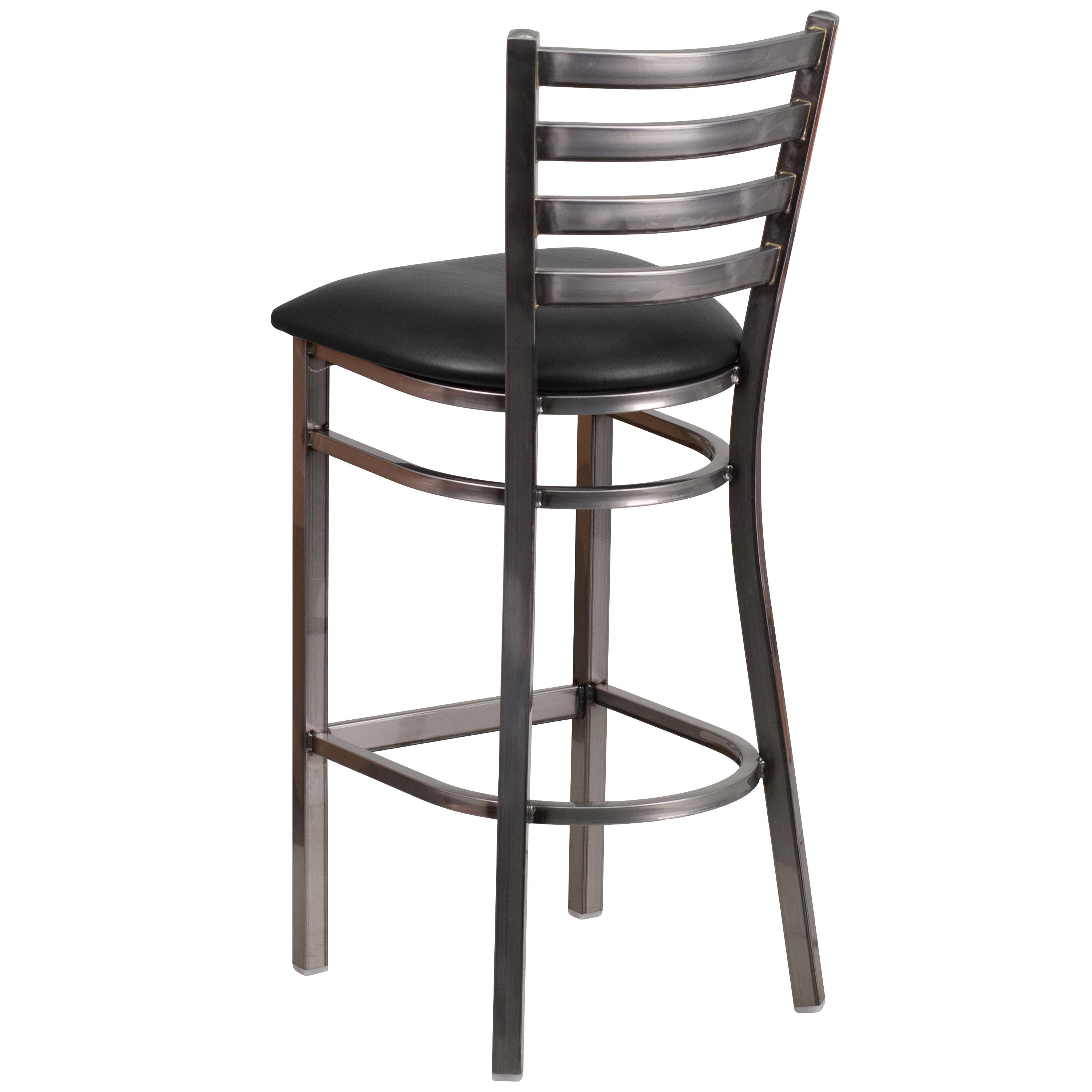 Brixton Hercules Series Ladder Back Metal Restaurant Barstools by Flash Furniture