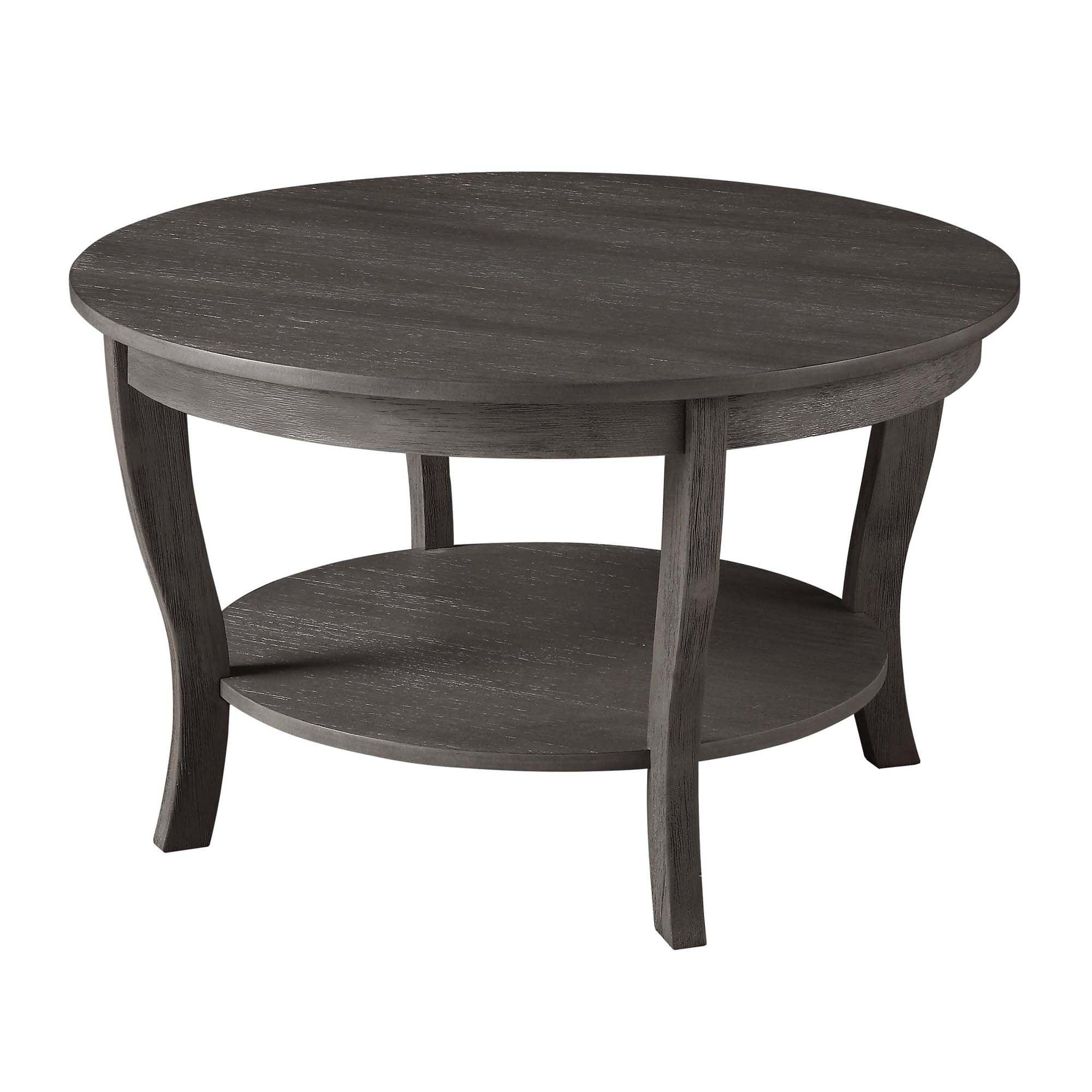 American Heritage Round Coffee Table with Shelf