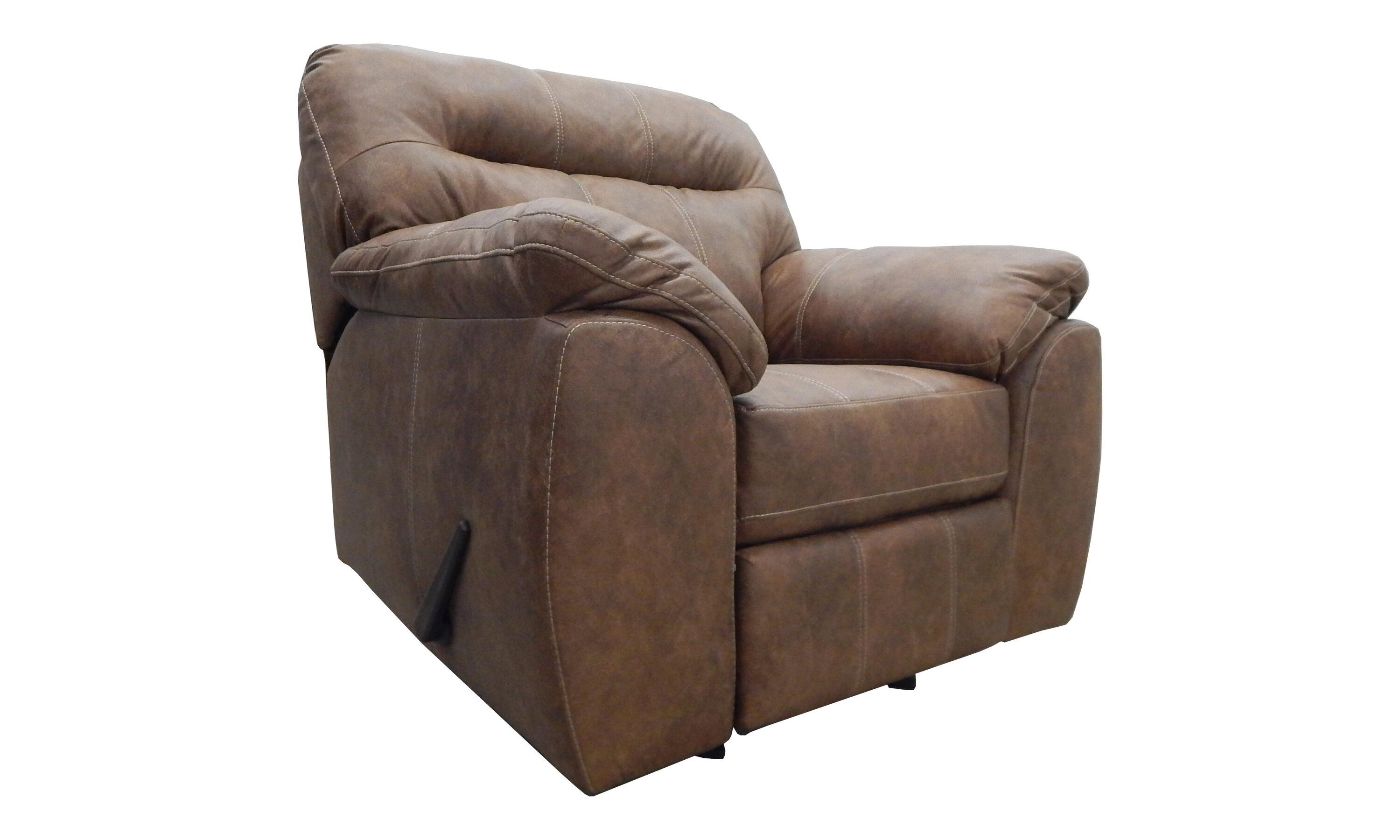 American Furniture Classics Model 8-03RR-A353V5 Rocker Recliner Chair in Brown Faux Leather