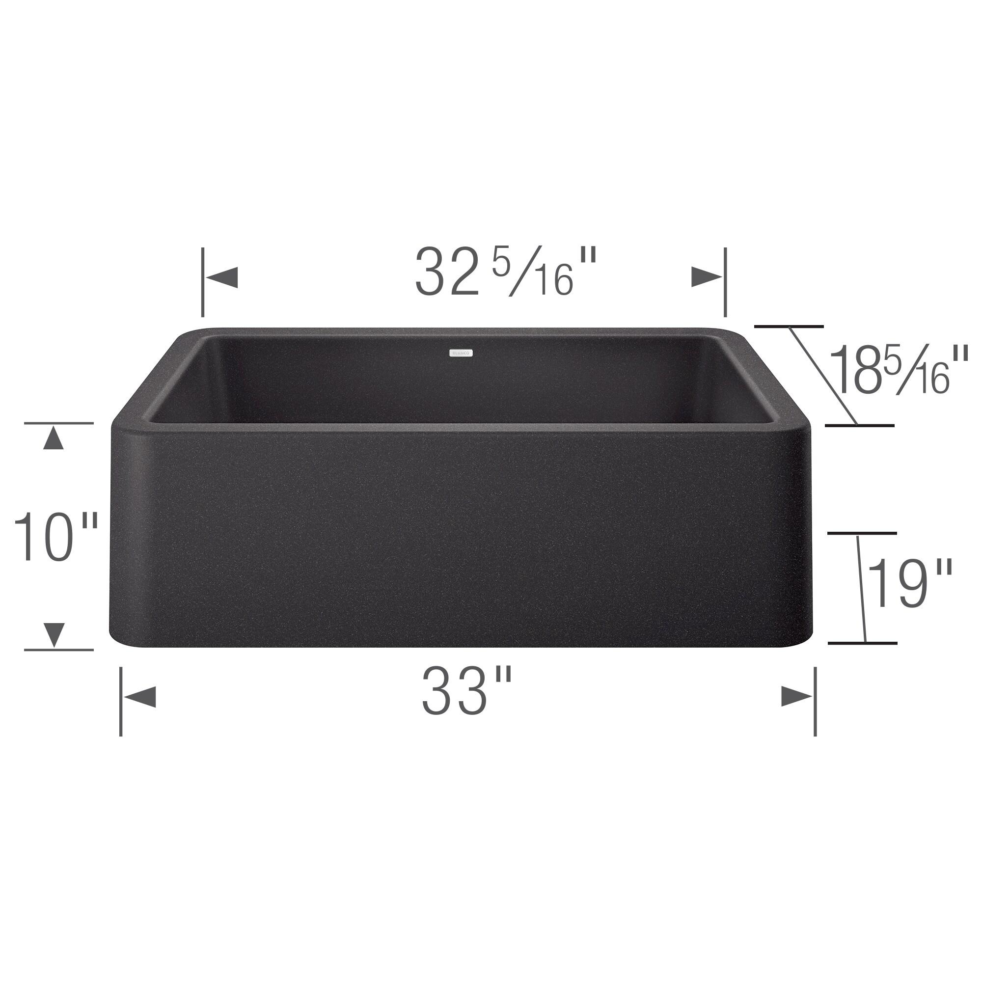 Ikon SILGRANIT 33" L x 19" W Farmhouse Sink