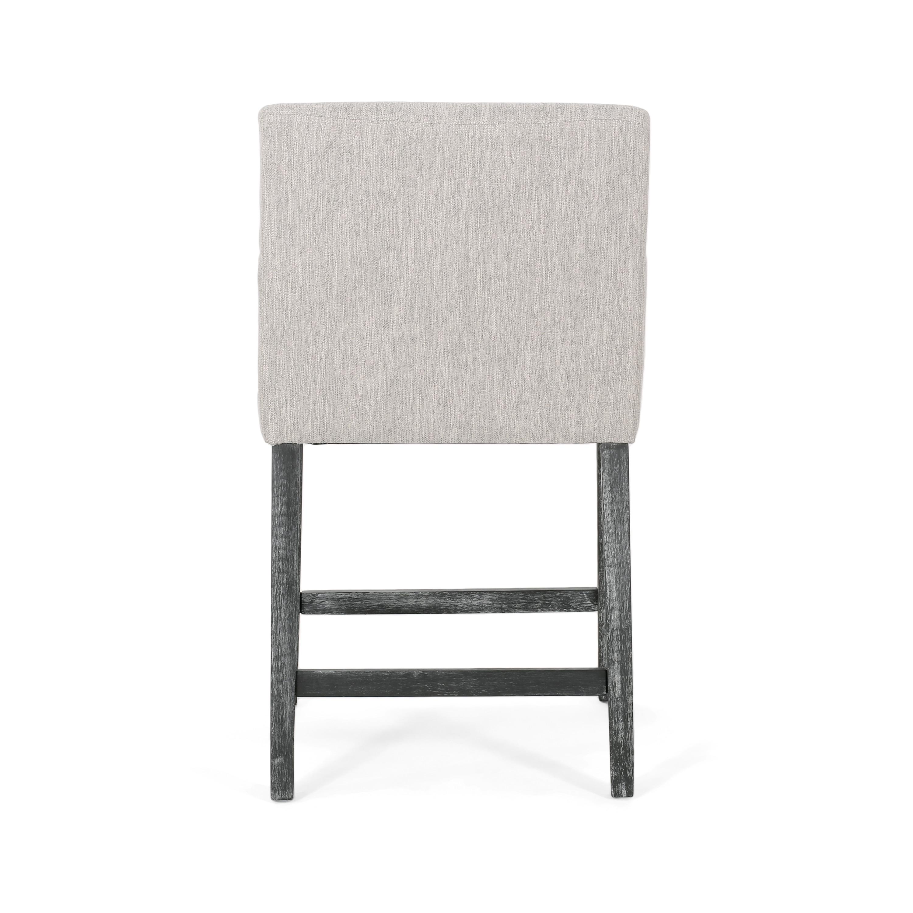 GDFStudio Chaparral Contemporary Fabric Upholstered Wood 26 inch Counter Stools (Set of 2)