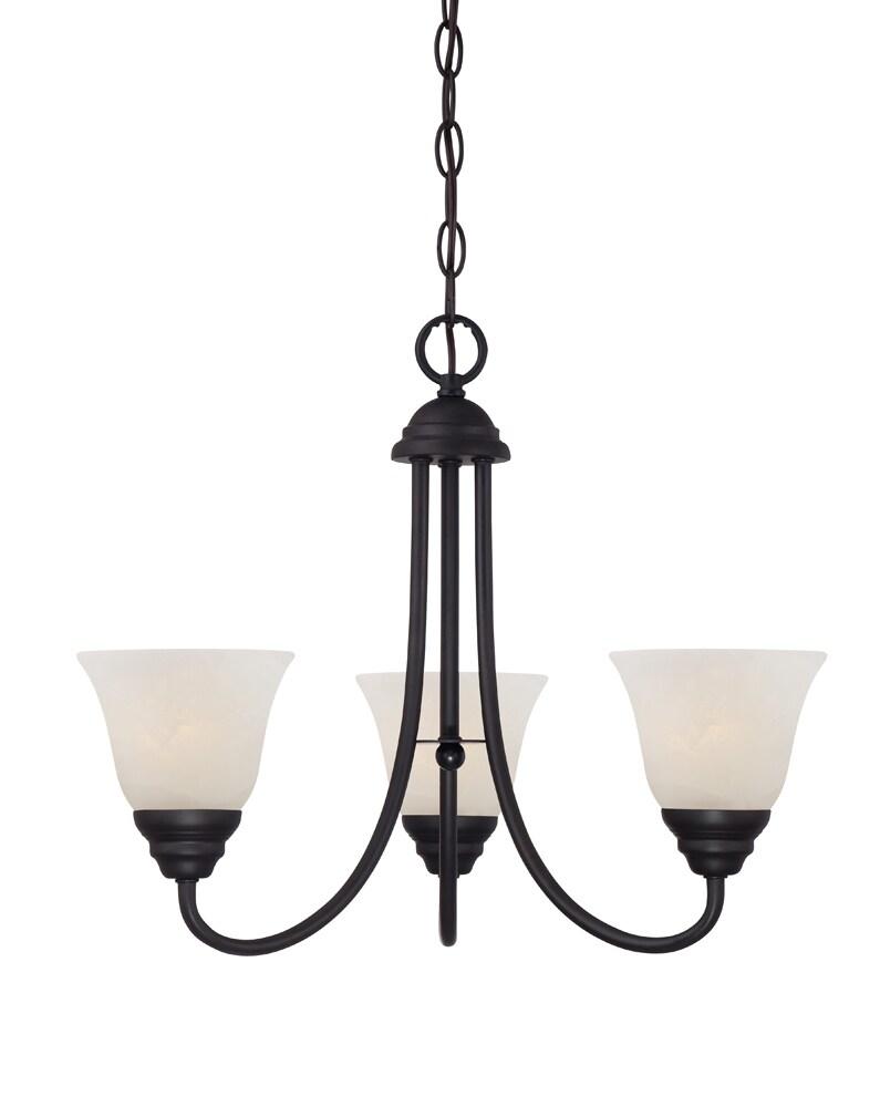 Kendall 3-Light Oil Rubbed Bronze Transitional Classic Chandelier for Dining Areas with No Bulbs Included