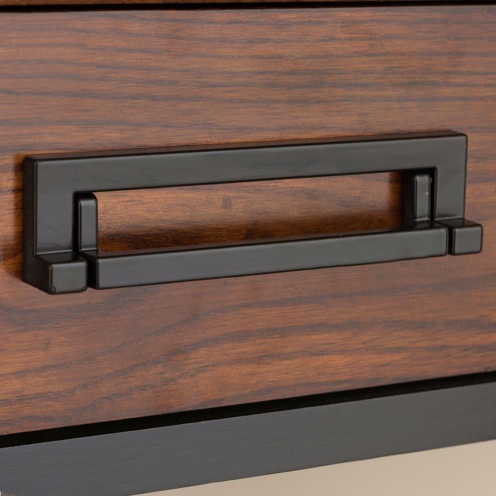 Leick Ironcraft Corner Computer Desk in Mission Oak