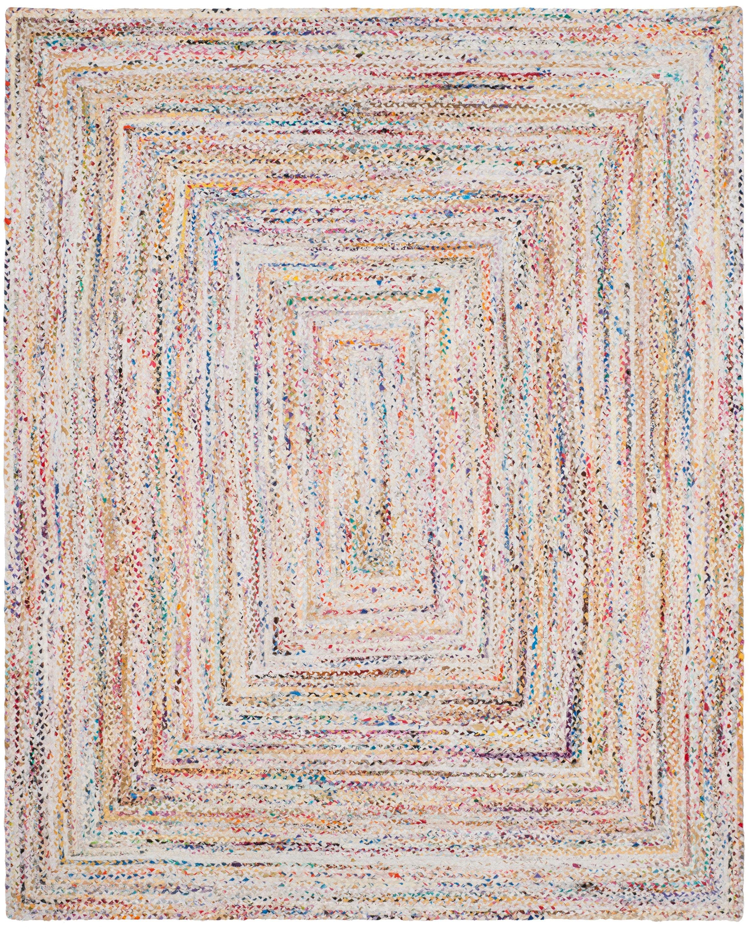 Braided BRD210 Hand Woven Area Rug - Ivory/Multi - 8'x10' - Safavieh.