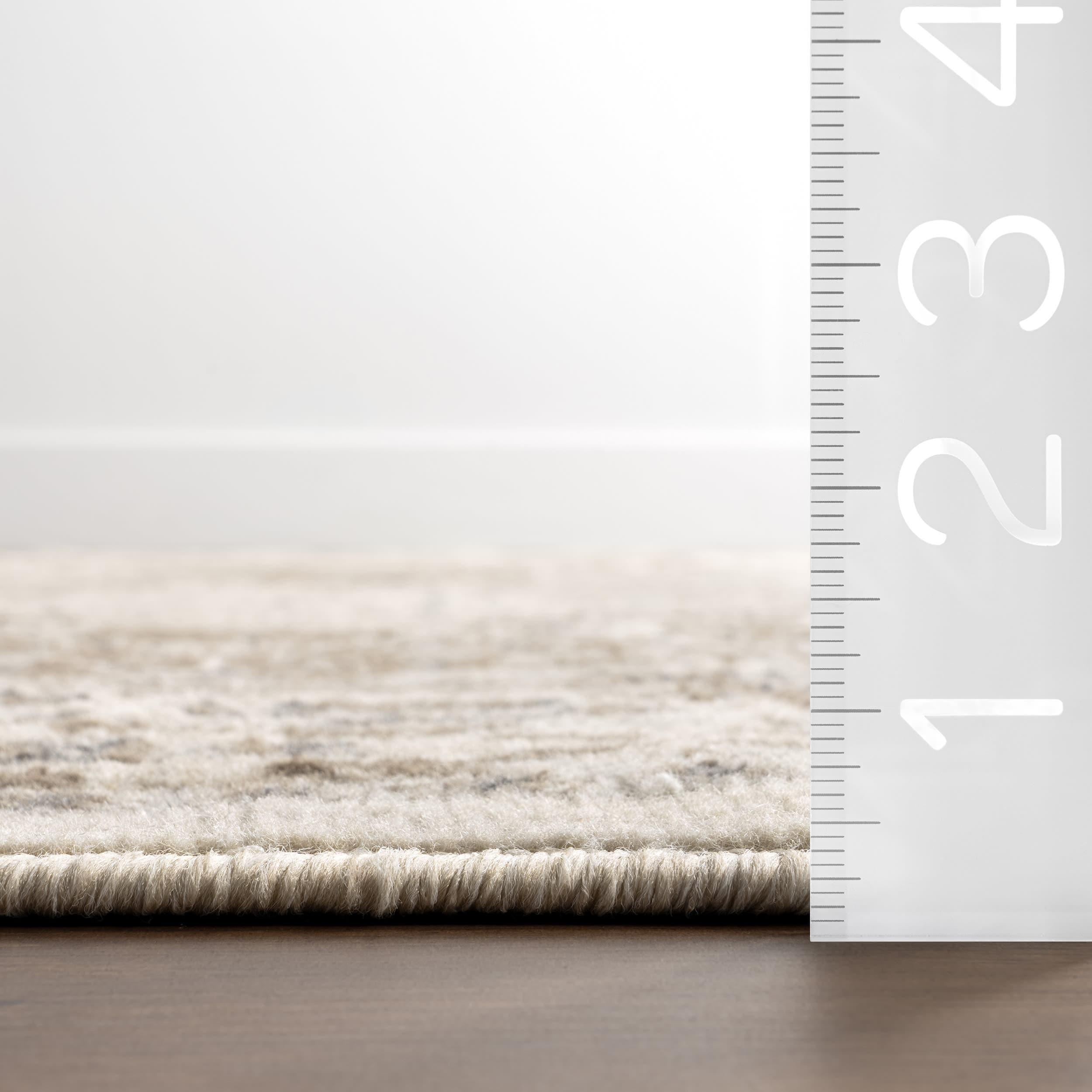 Nuloom 5x8 Becca  Tiled Indoor Area Rug, Beige, Faded Transitional Design, Stain Resistant, BedroomLiving Room, Kitchen,