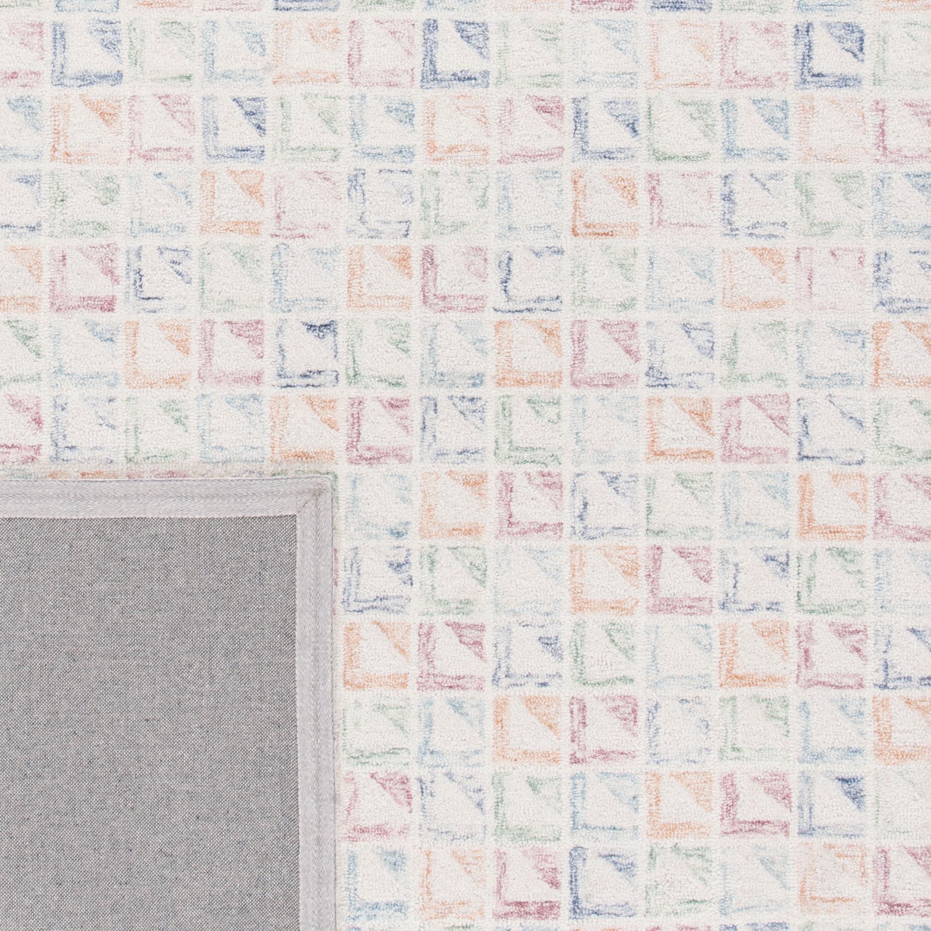 Rodeo Drive RD102 Hand Tufted Area Rug - Ivory/Blue - 4'x6' - Safavieh.