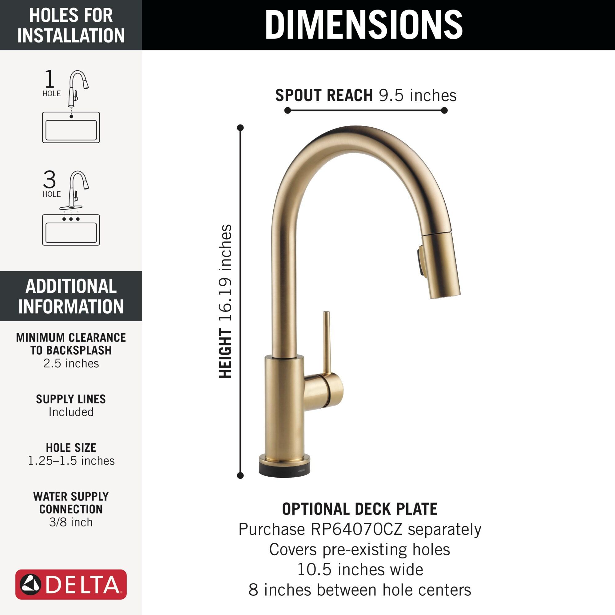 Trinsic Pull Down Sprayer Touch Kitchen Sink Faucet, Touch Control Kitchen Faucet