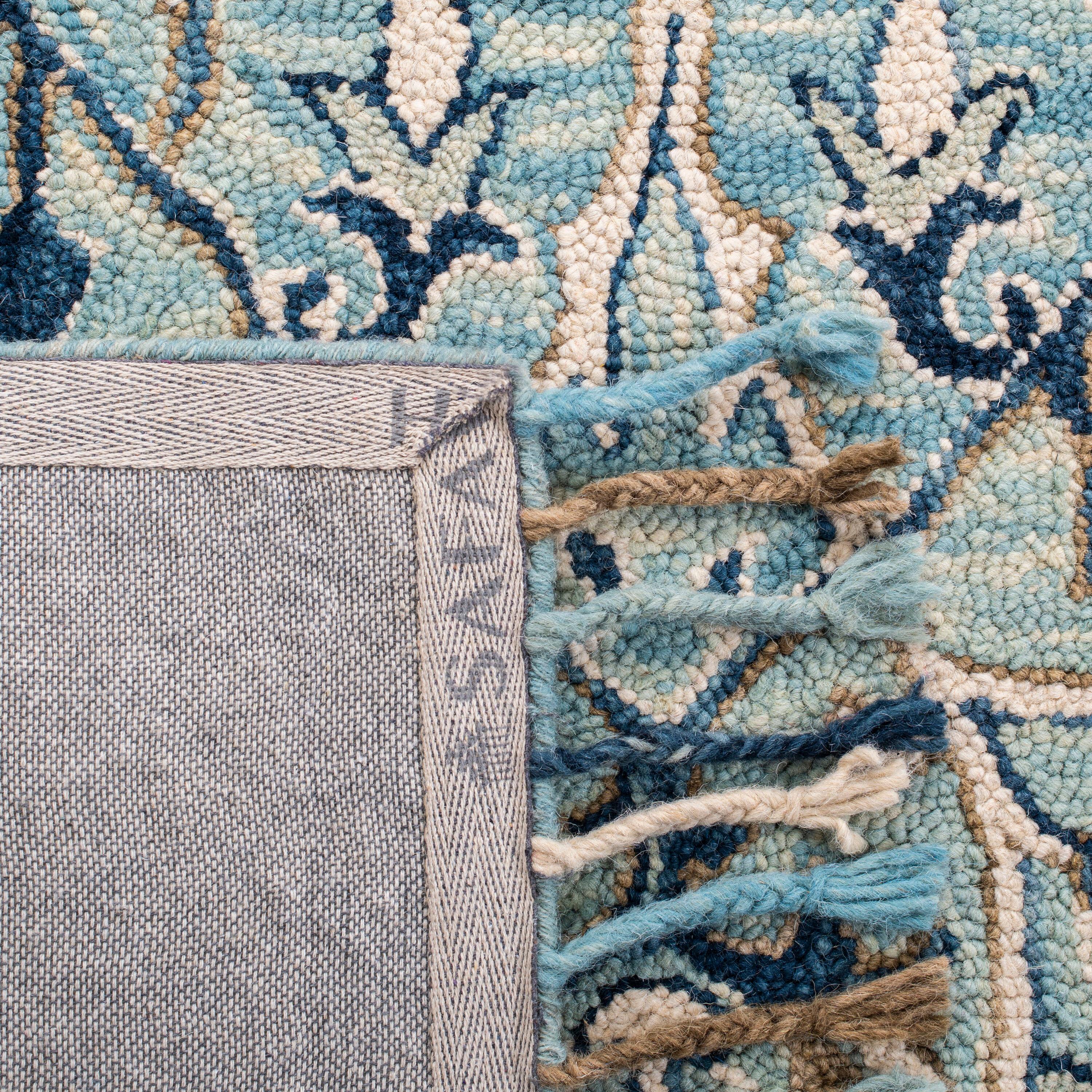 Blossom BLM457 Hand Tufted Area Rug - Blue/Ivory - 3'x5' - Safavieh.