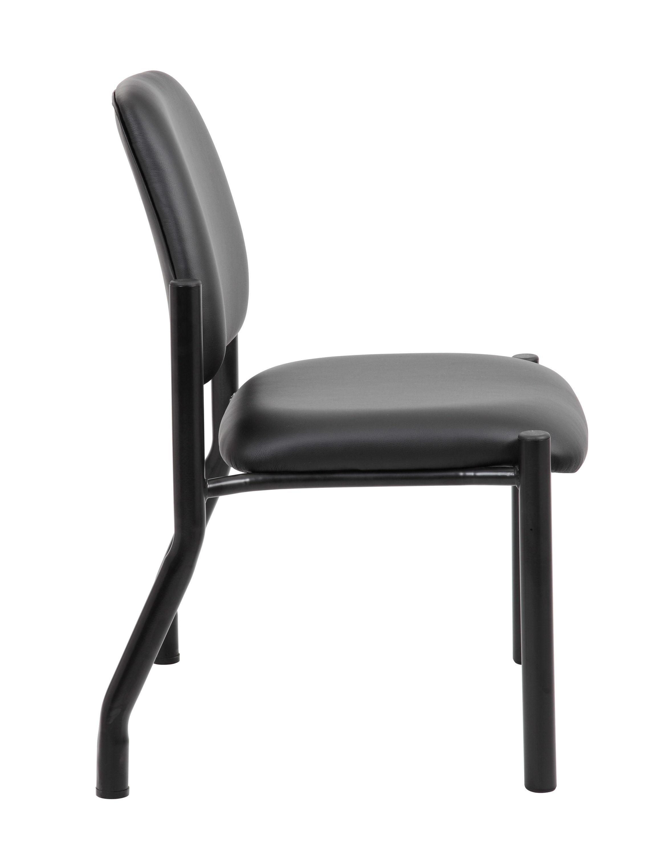 300lbs Weight Capacity Guest Chair Antimicrobial Black - Boss Office Products