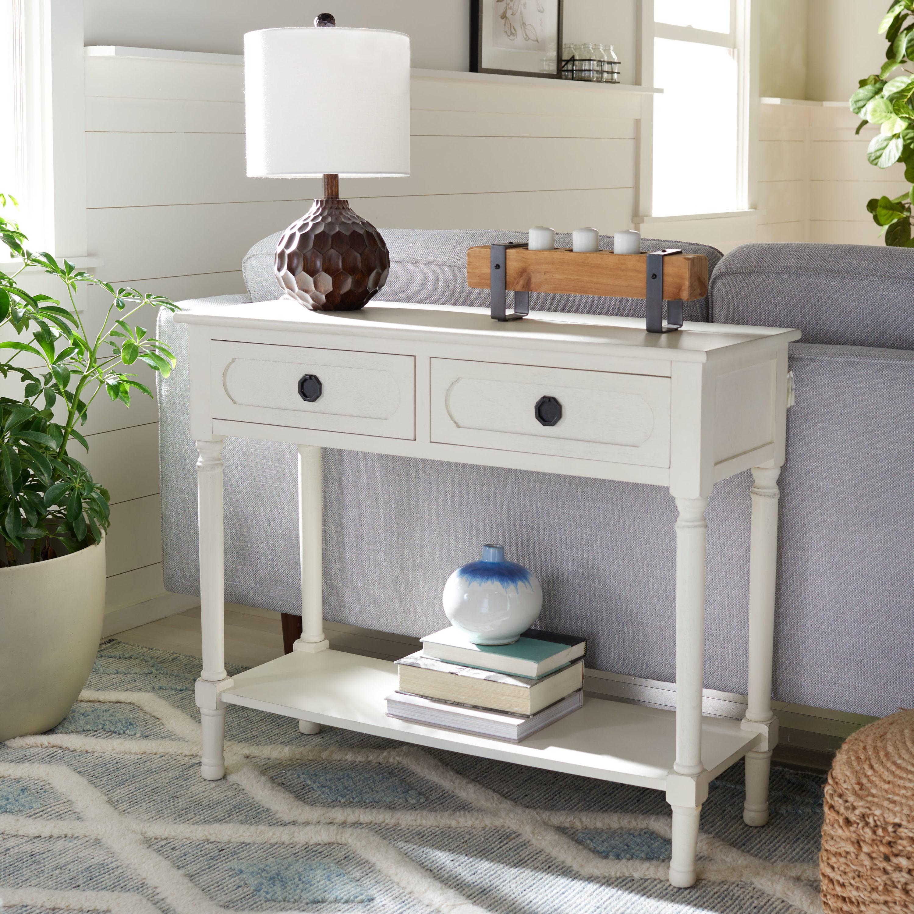 Allura 2 Drawer Console Table - CNS5725A - Off-White - Safavieh