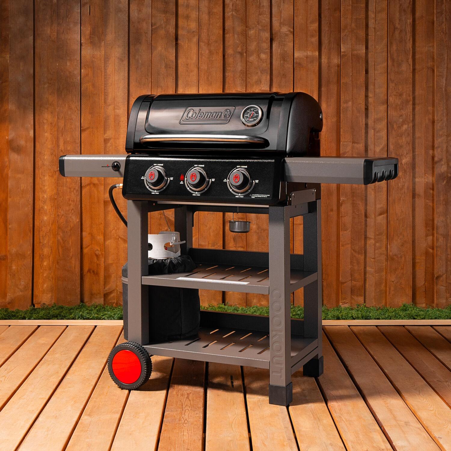 Coleman Cookout 3-Burner 36,000 BTU Propane BBQ Gas Grill with 535-Sq. In. Total Cooking Surface