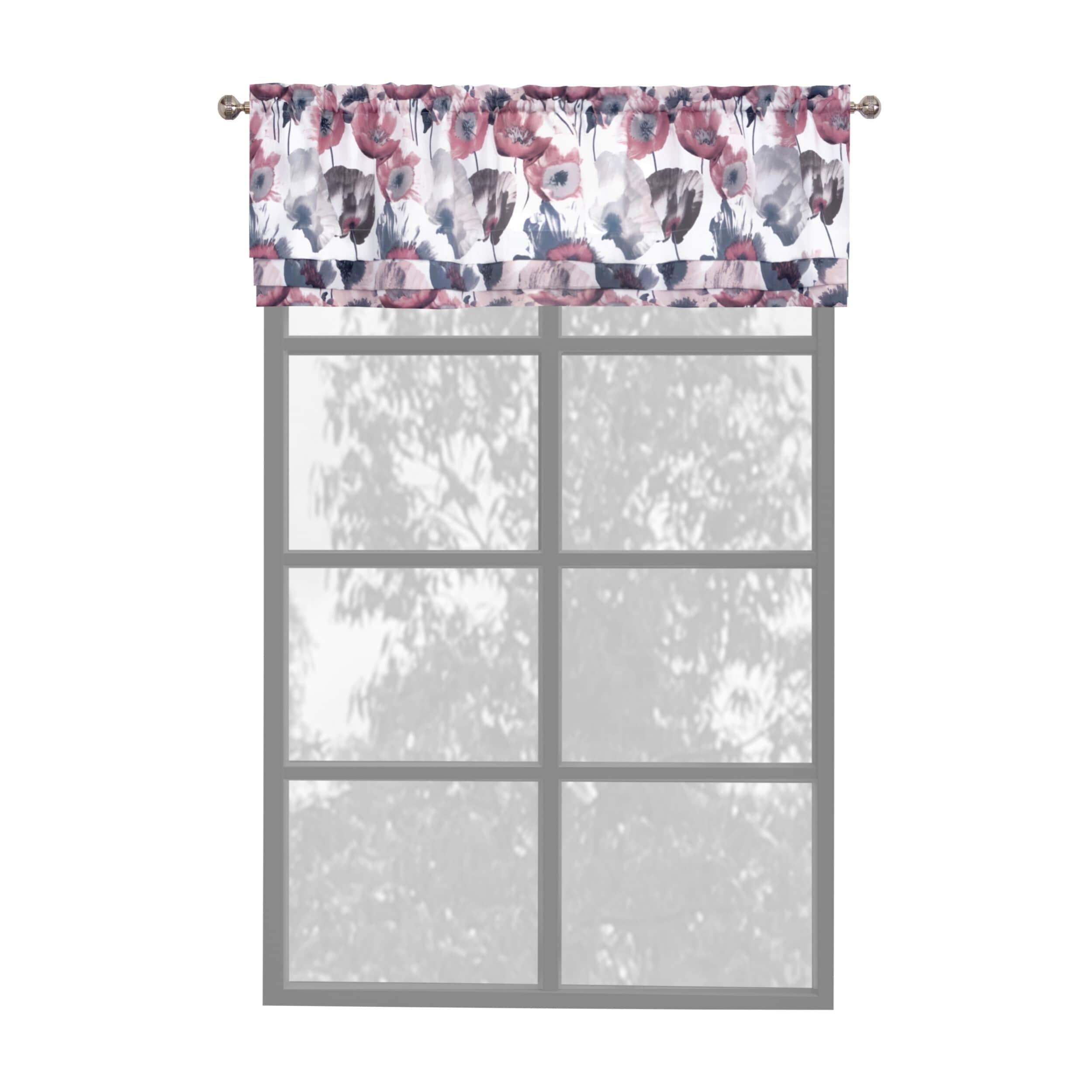 Achim Importing Co Floral Tailored 50'' W Window Valance