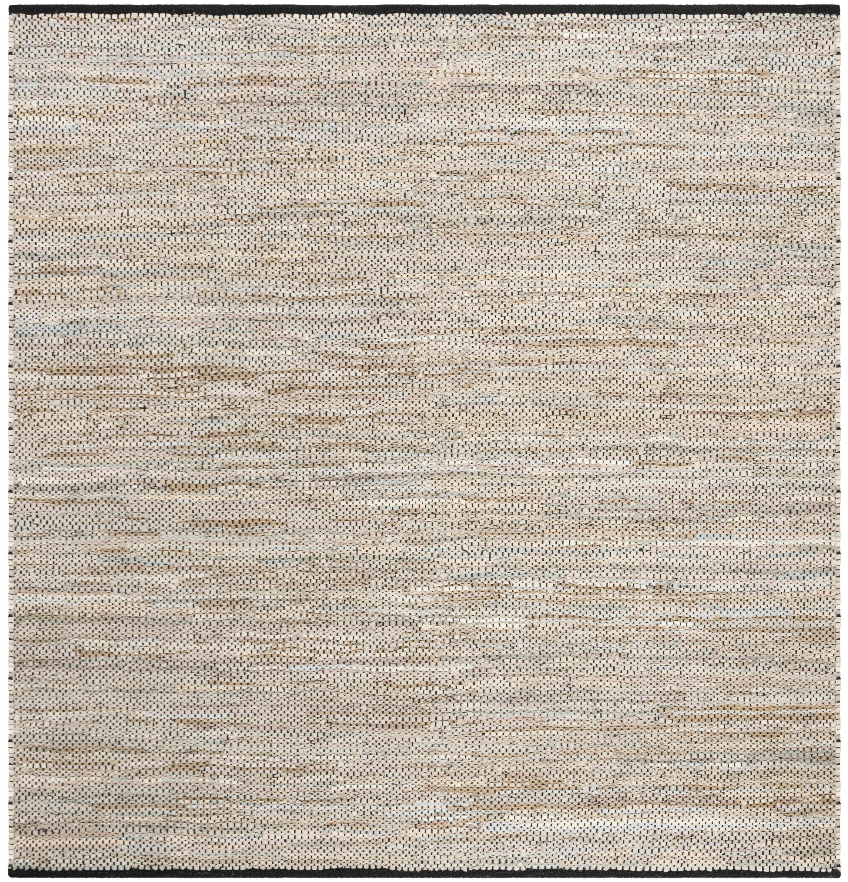 Vintage Leather VTL104 Hand Woven Indoor Area Rug - Beige - 6'x6' - Safavieh