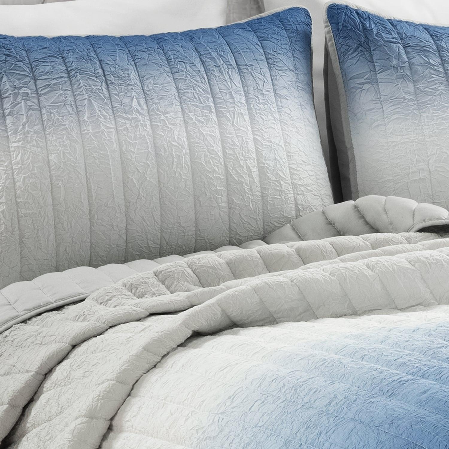 Lush Decor Crinkle Ombre Microfiber Quilt Set