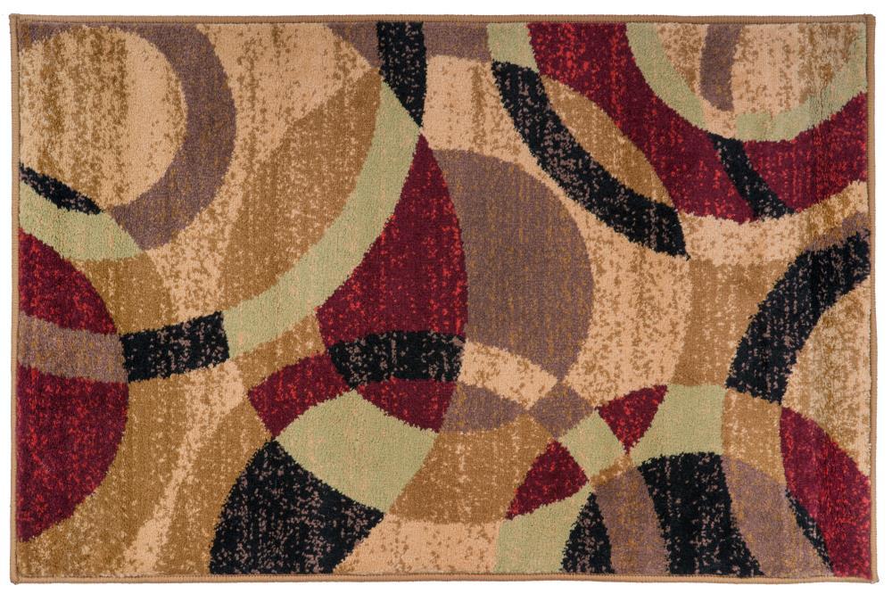 World Rug Gallery Geometric Circles Multi 2' x 3' Area Rug