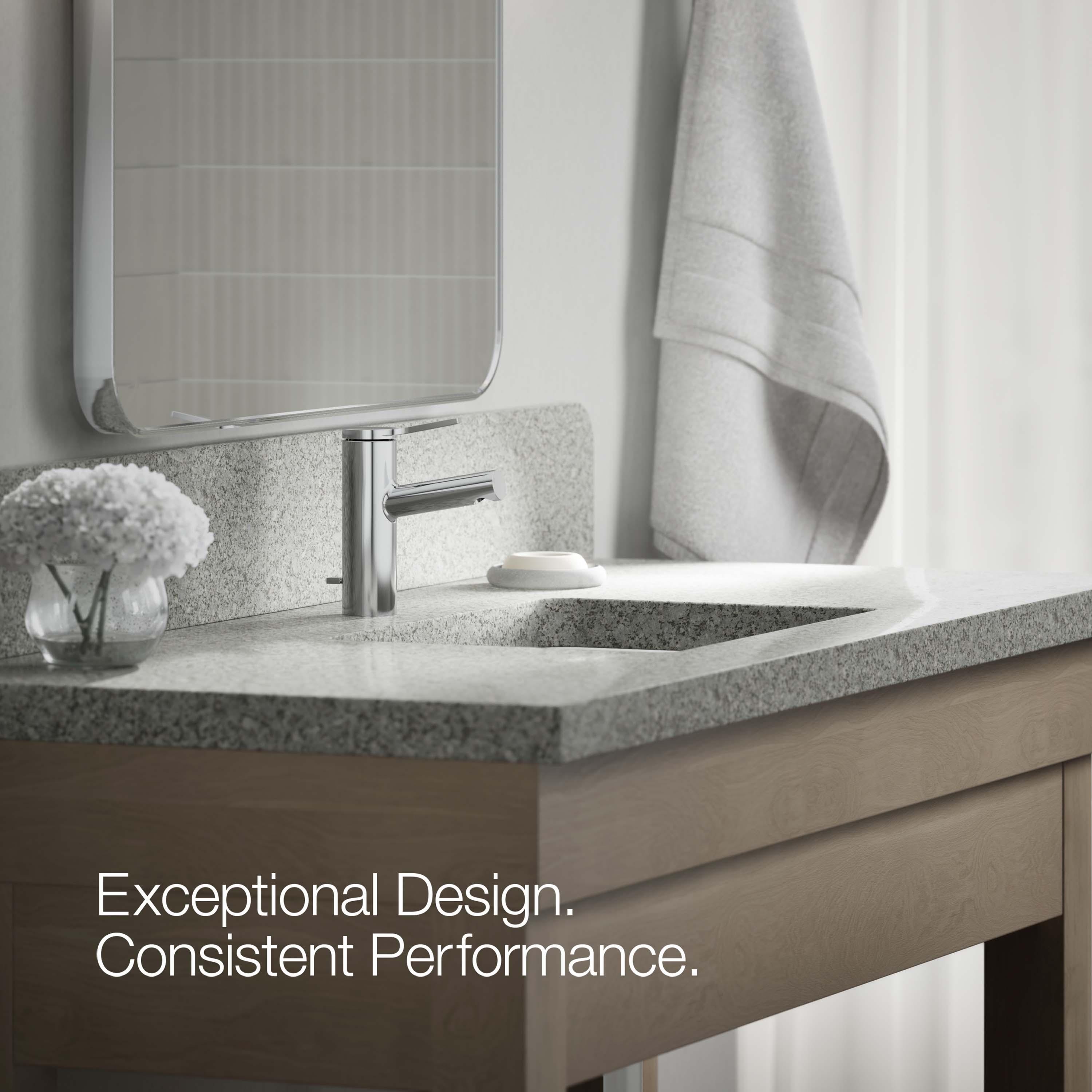 Kohler Elate Single-Handle Bathroom Faucet with Pop-Up Drain Assembly, One Hole Bathroom Sink Faucet, 1.2 gpm