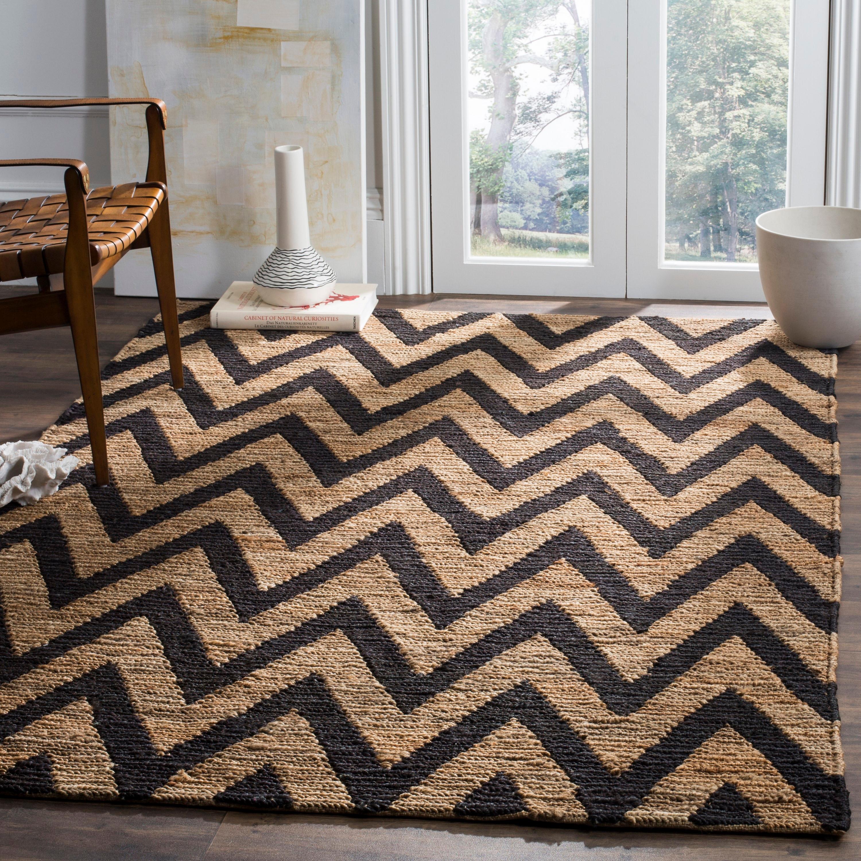 Organica ORG515 Hand Knotted Indoor Accent Rug - Black/Natural - 3'x5' - Safavieh.