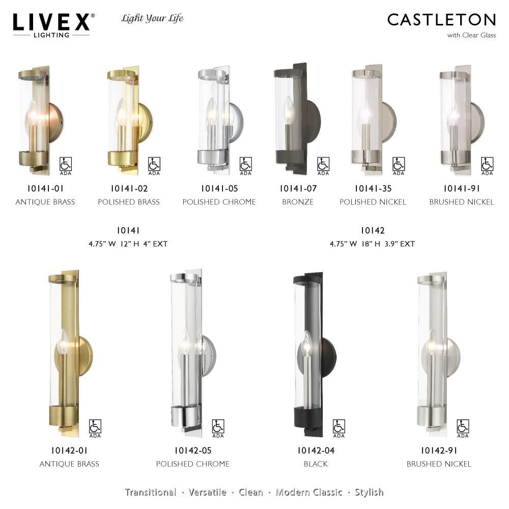 Livex Lighting Castleton 1 - Light Sconce in  Brushed Nickel