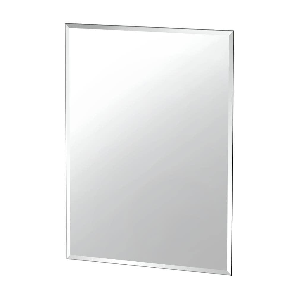 Flush Mount Frameless Beveled Wall Rectangle Mirror | Mount Landscape or Portrait