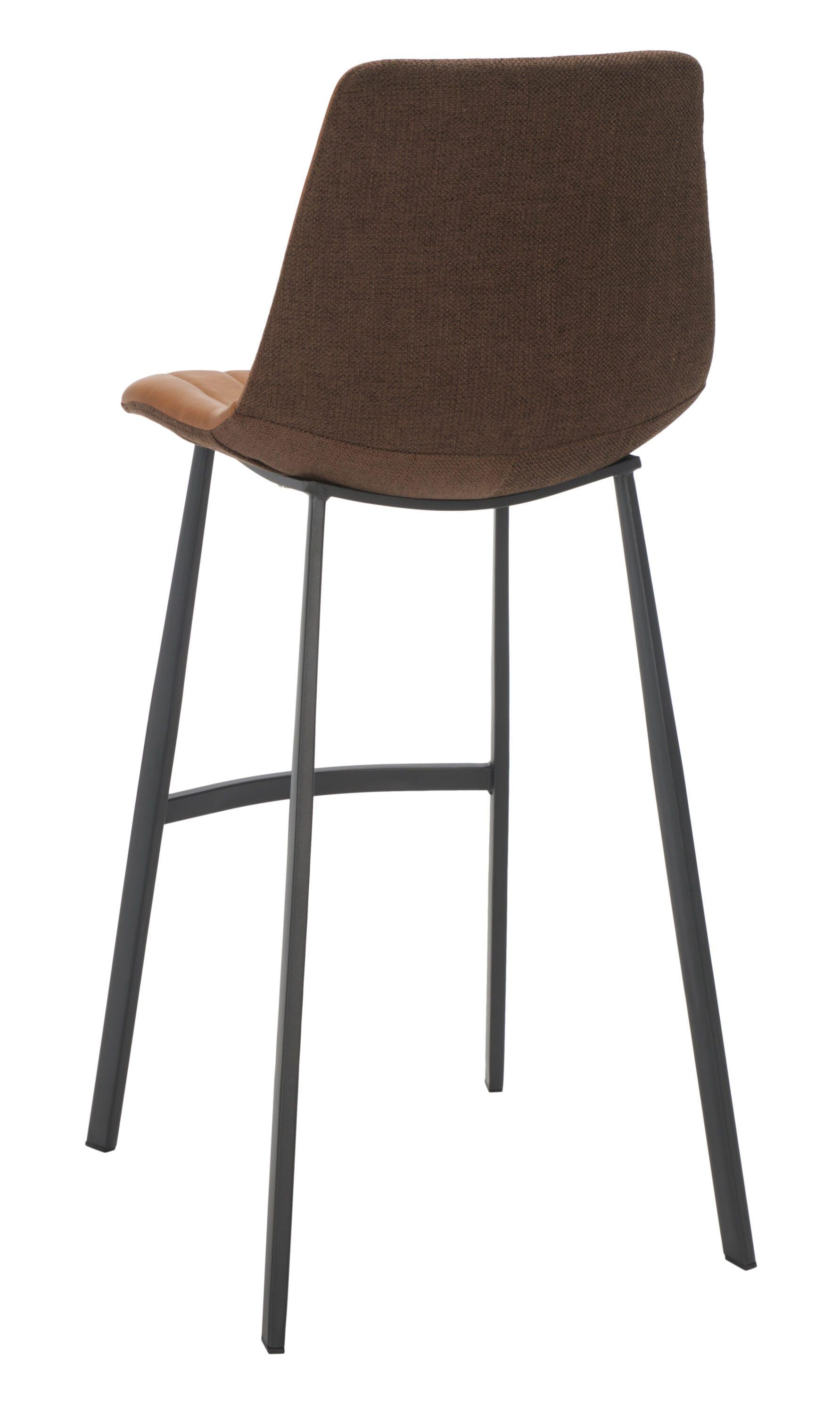 Rhyatte Bar Stool  - BST3018 - Cognac/Black - Safavieh