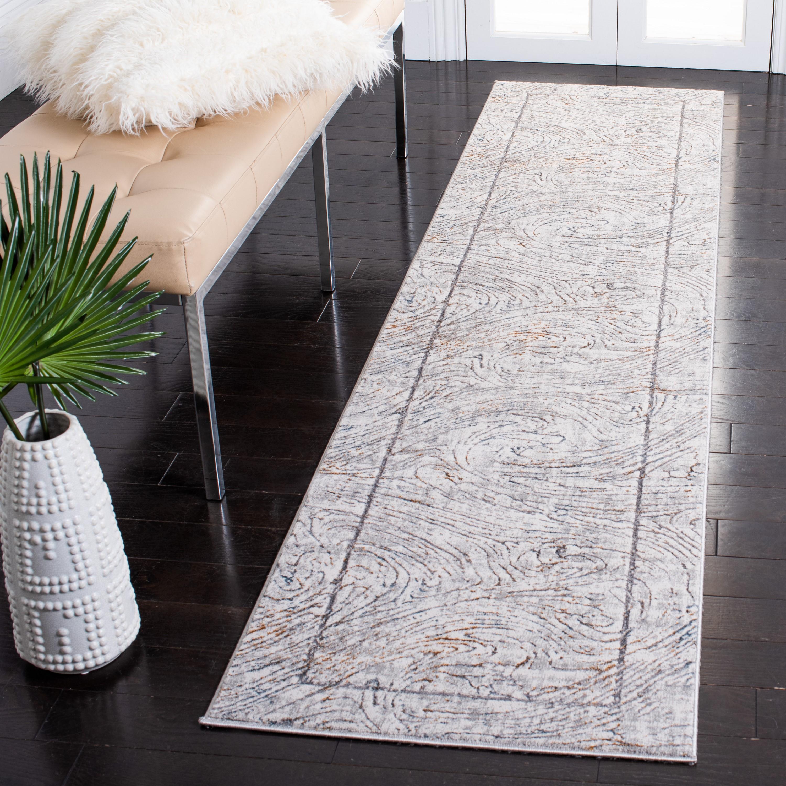 Sonoma SON355 Power Loomed Indoor Runner Rug - Ivory/Grey - 2'2"x9' - Safavieh