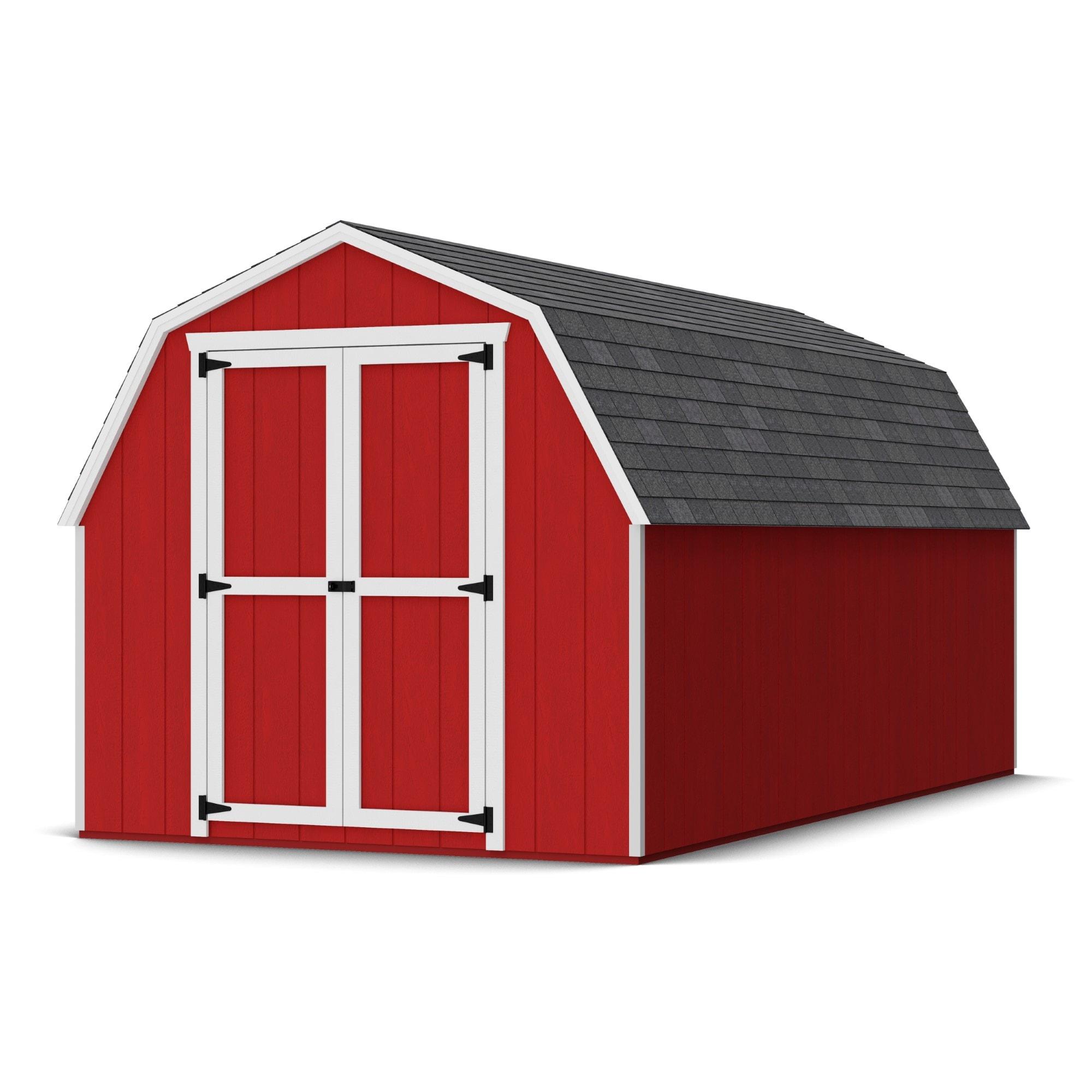 Little Cottage Co. 8x16 Value Gambrel Barn with 4 ft. Sidewalls, Outdoor Wood Storage Shed Do-It-Yourself Precut Kit
