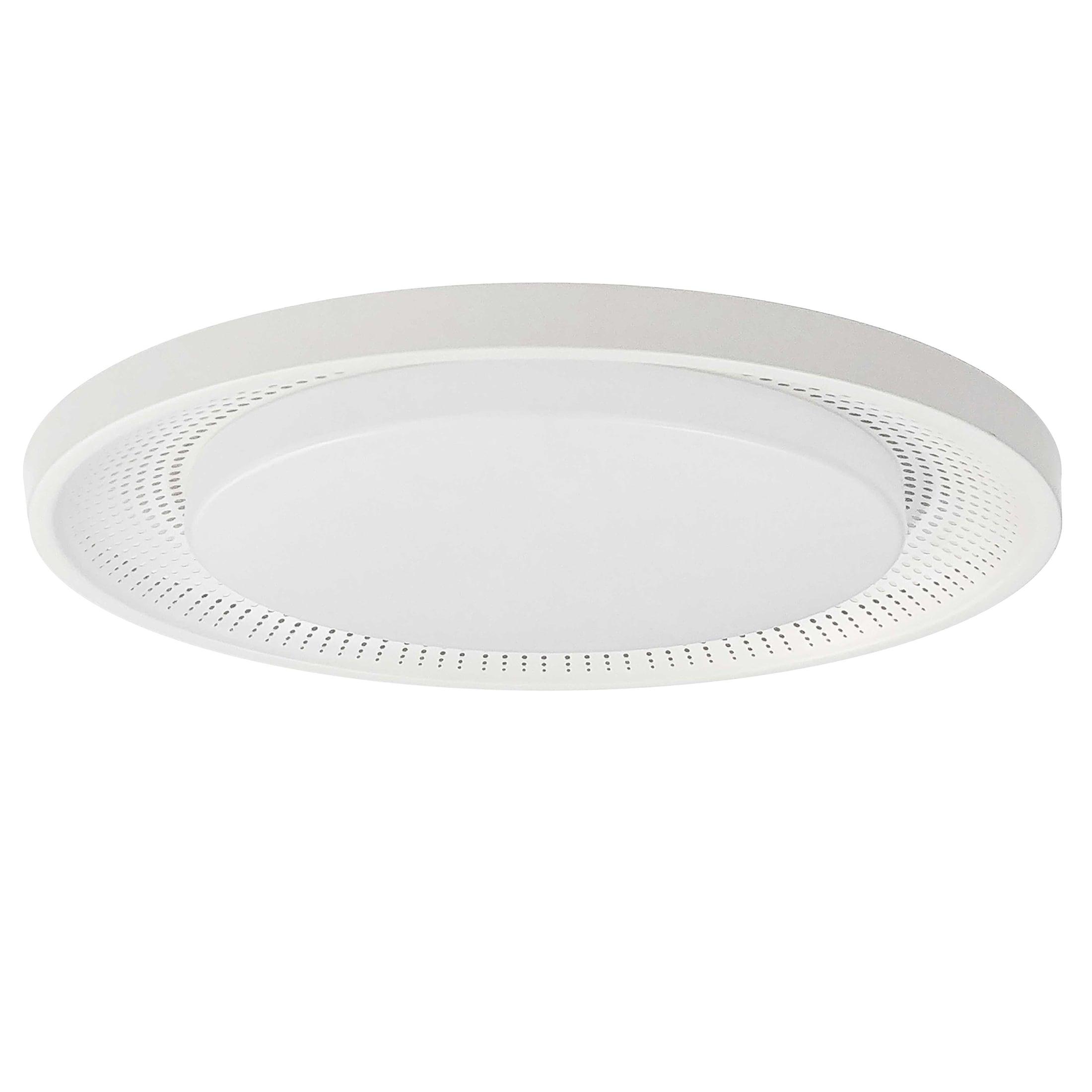 Dainolite Metal Modern 30 Watt Boullier Matte White Flush Mount