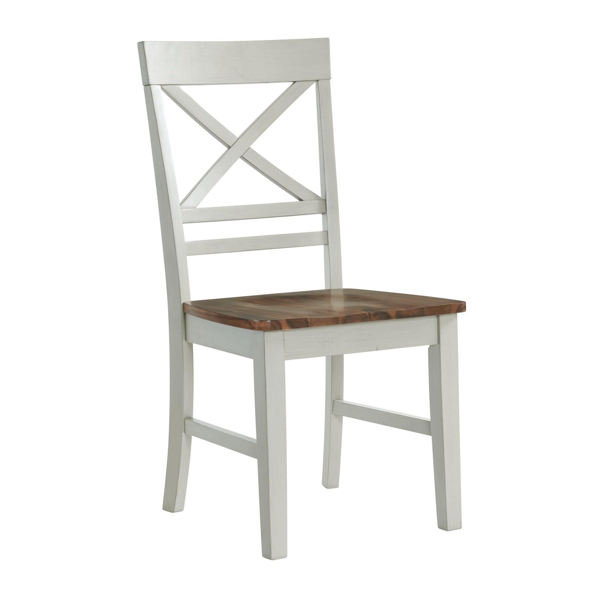 Bedford Standard Height Side Chair Set Natural/Cream - Picket House Furnishings: Cross-Back, Polyester Upholstery, MDF Frame
