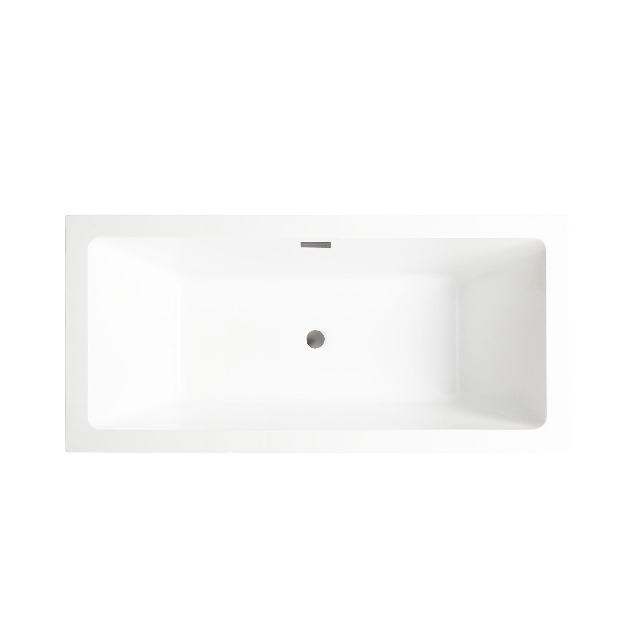 Elena 59" x 30" Freestanding Soaking Acrylic Bathtub