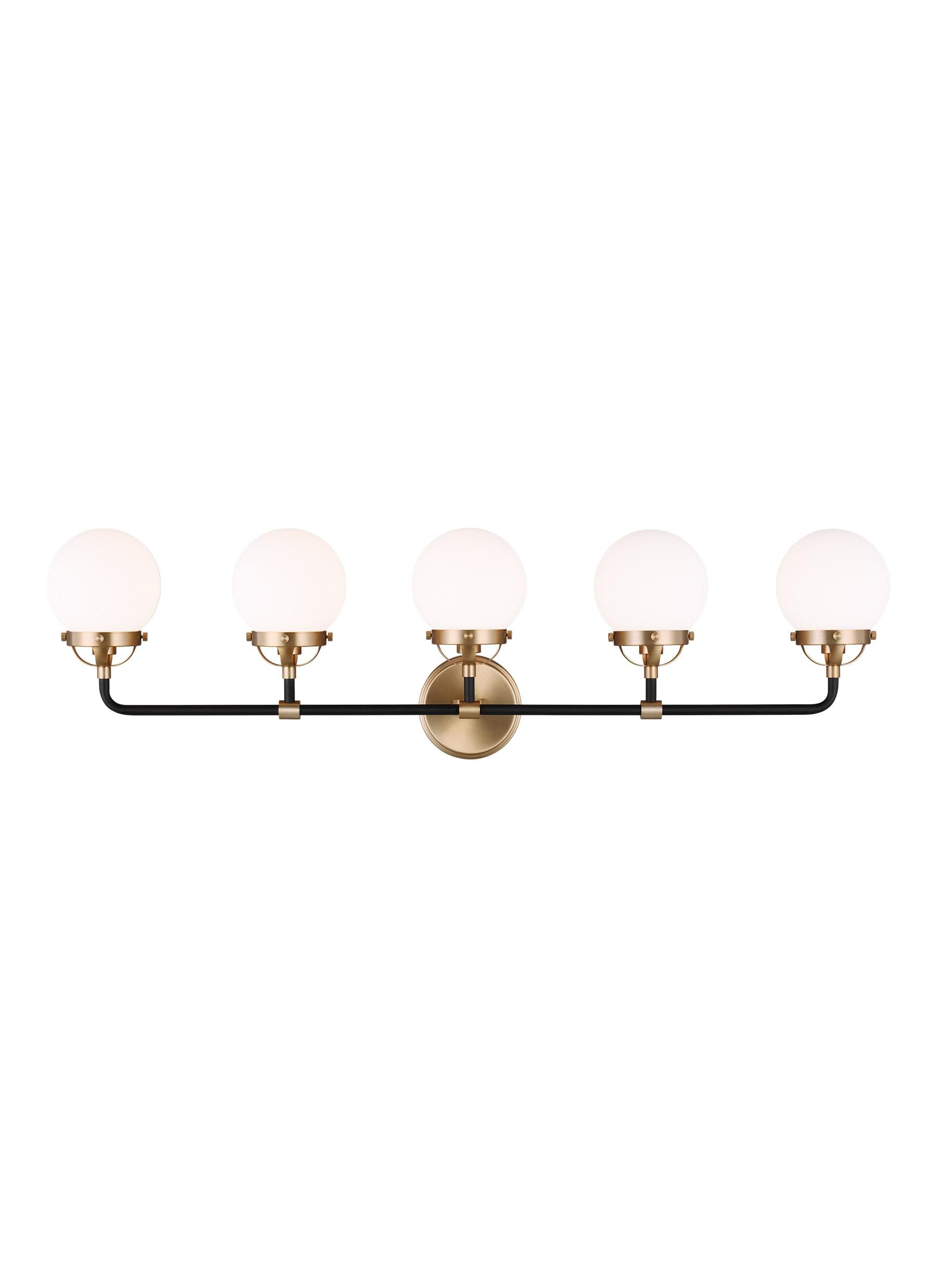 Generation Lighting Cafe 38.25-in 5 -Light Satin Bronze Modern/contemporary Vanity light
