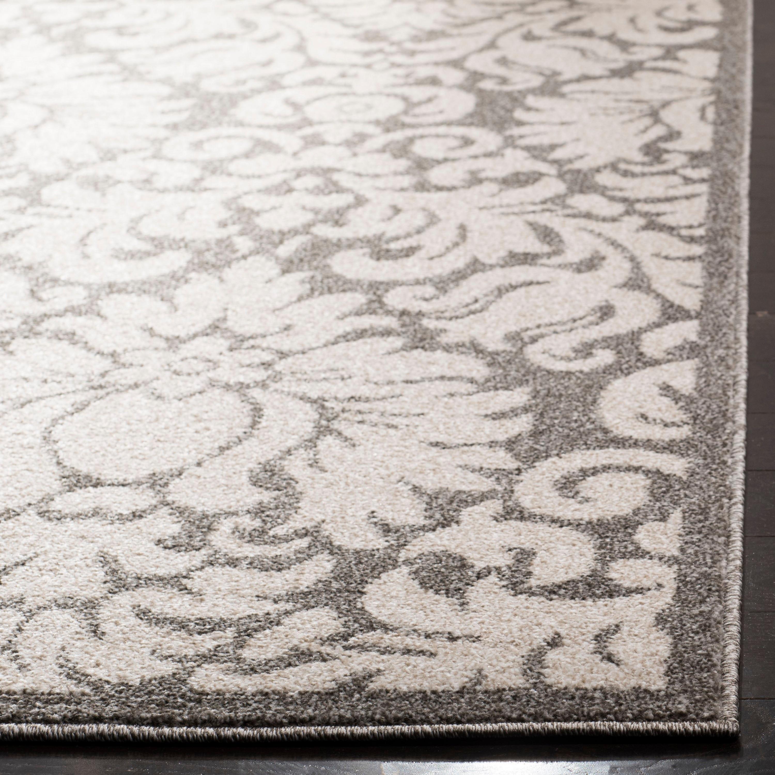 Amherst AMT427 Power Loomed Indoor Area Rug - Dark Grey/Beige - 9'x9' - Safavieh