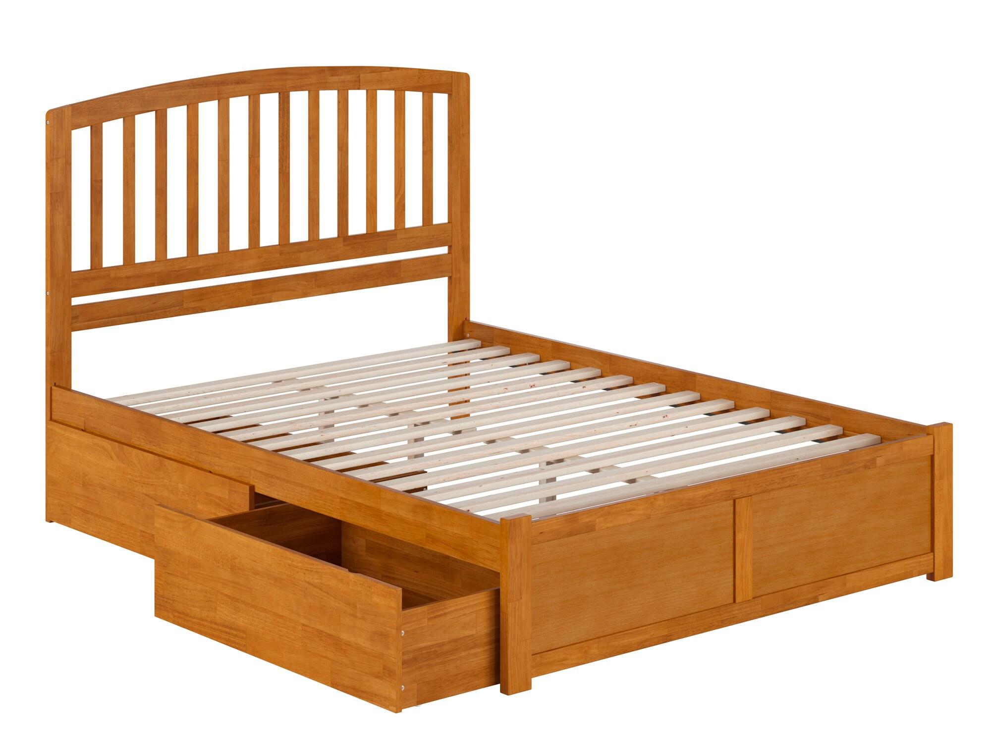 Solid Wood Platform Storage Bed