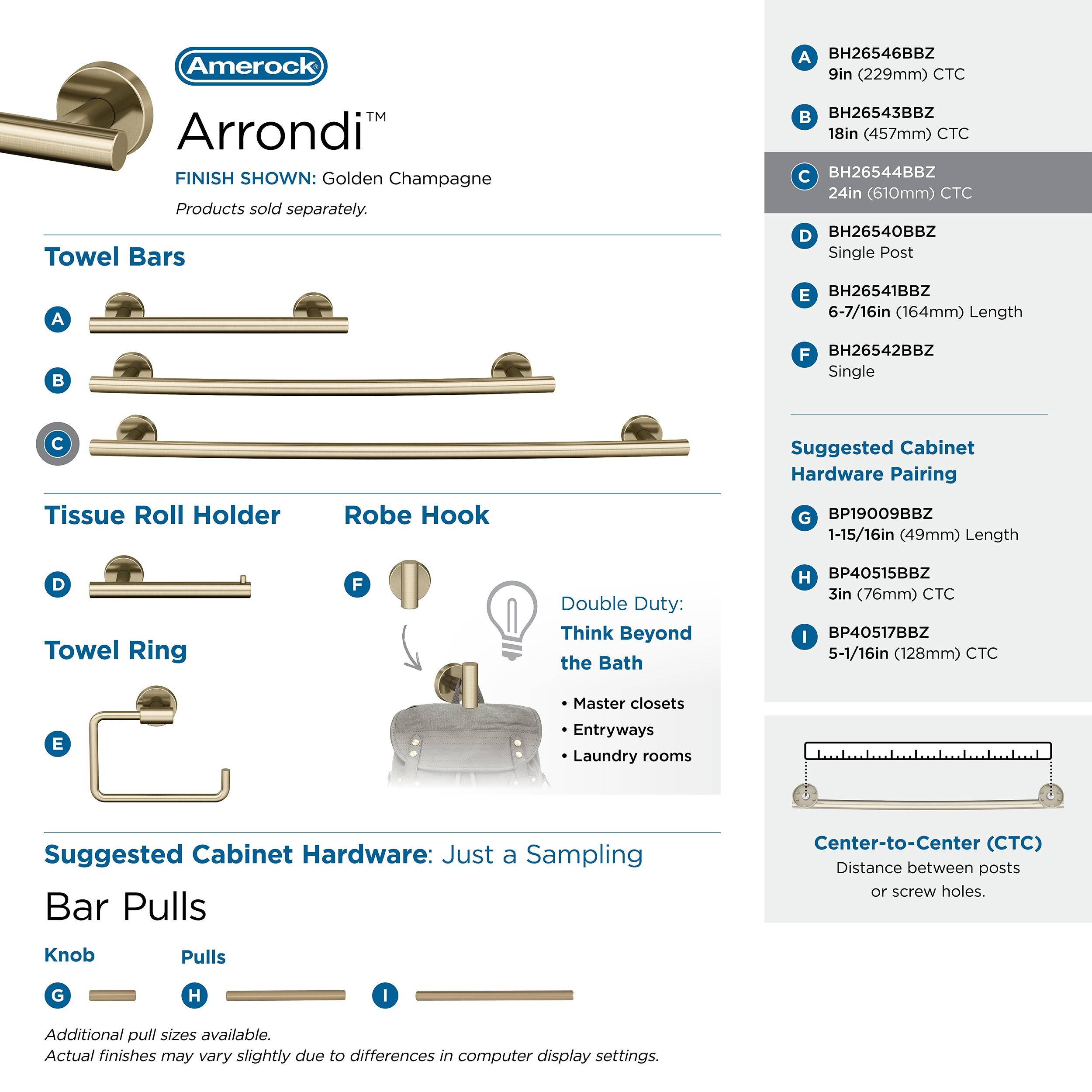 Arrondi™ 27" Wall Mounted Towel Bar